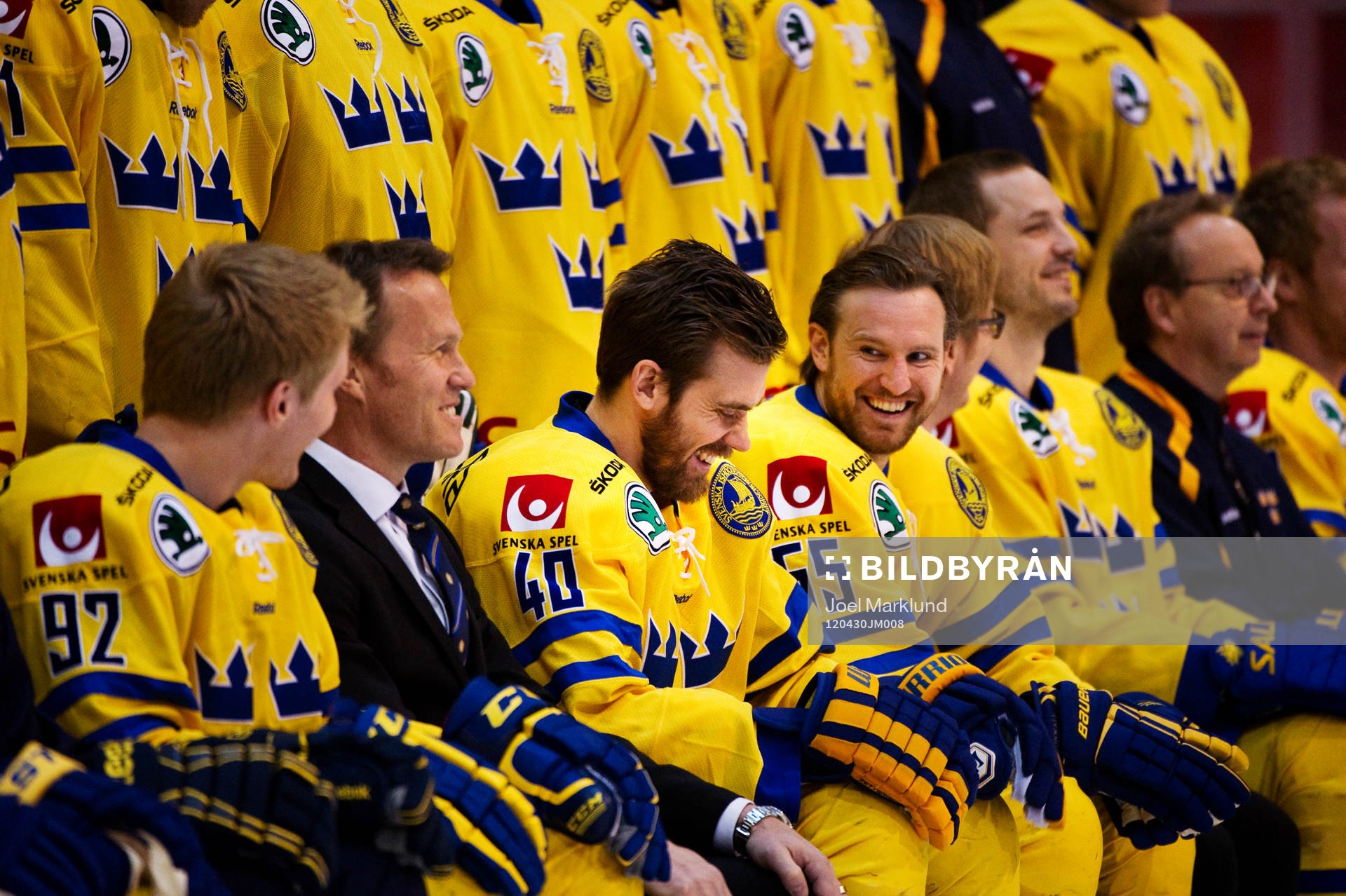 Henrik Zetterberg och Niklas Kronwall skrattar