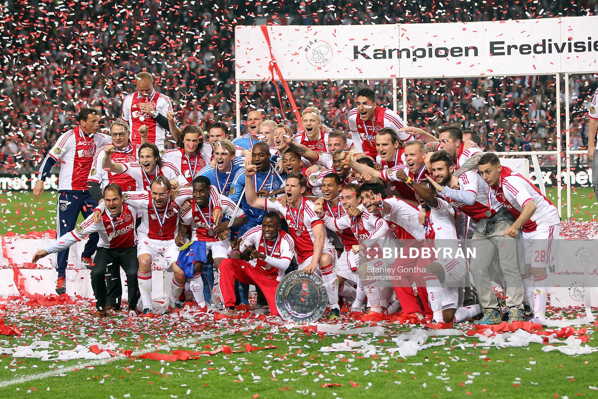 Ajax, Holländska Mästare 2012. Jubel, glädje