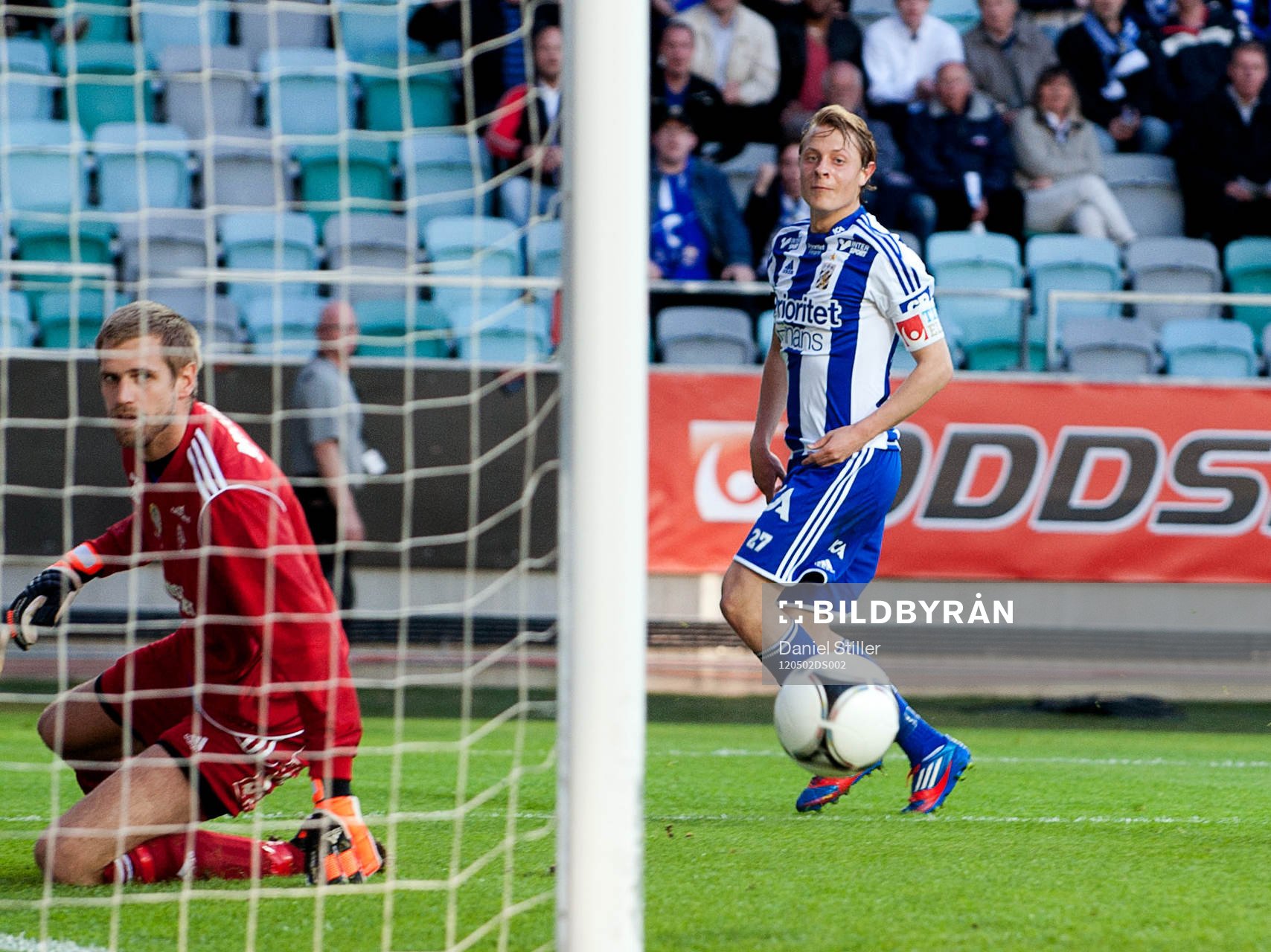 Joel Allansson, IFK Göteborg, gör 2-0 bakom Oscar