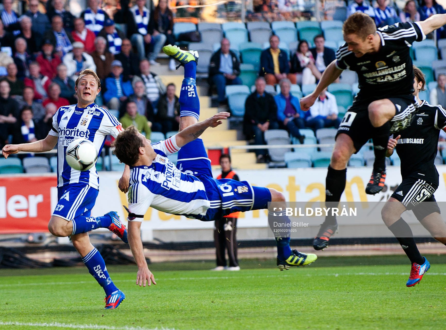Tobias Hysén, IFK Göteborg, missar en cykelspark, Joel