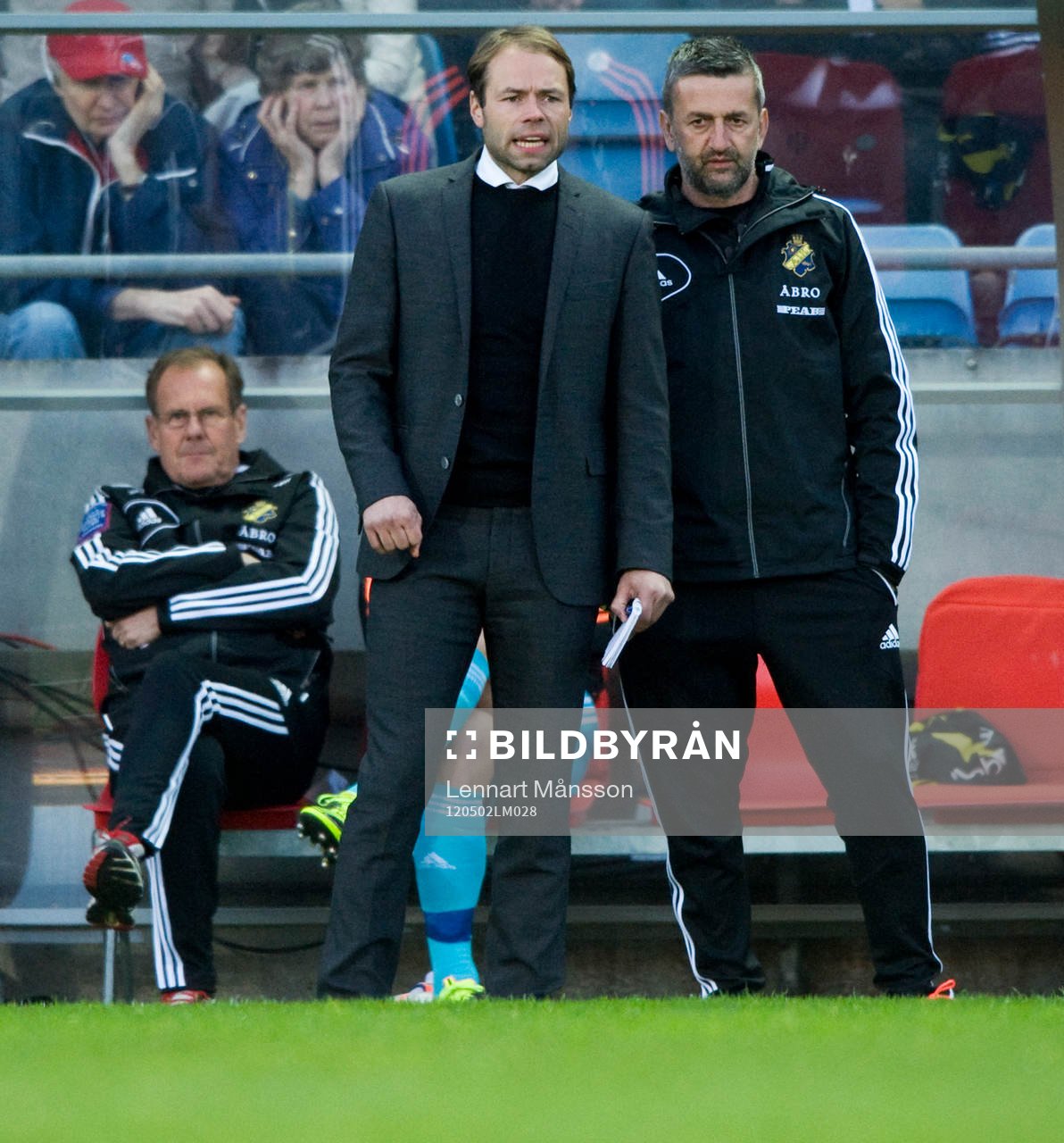 AIK:s tränartrio, Christer Swärd, Andreas Alm och Nebojsa