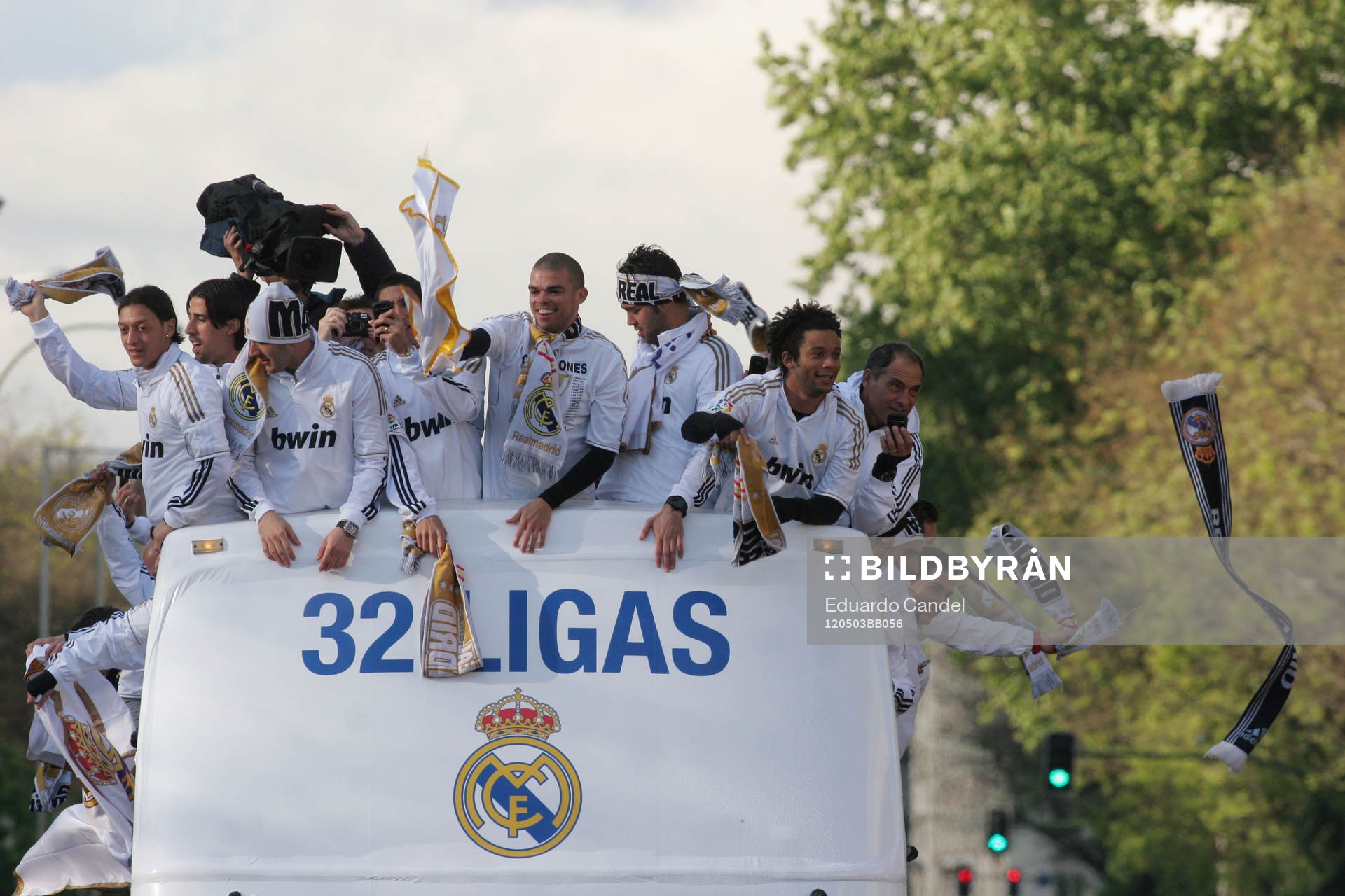 Fotboll, spansk, La Liga, Real Madrid firar segern i ligan