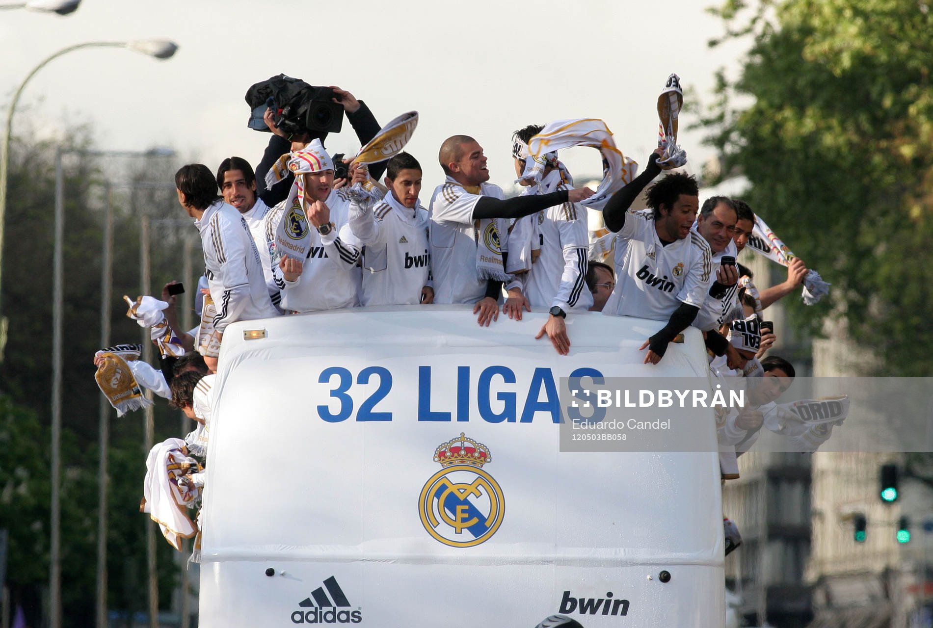 Fotboll, spansk, La Liga, Real Madrid firar segern i ligan