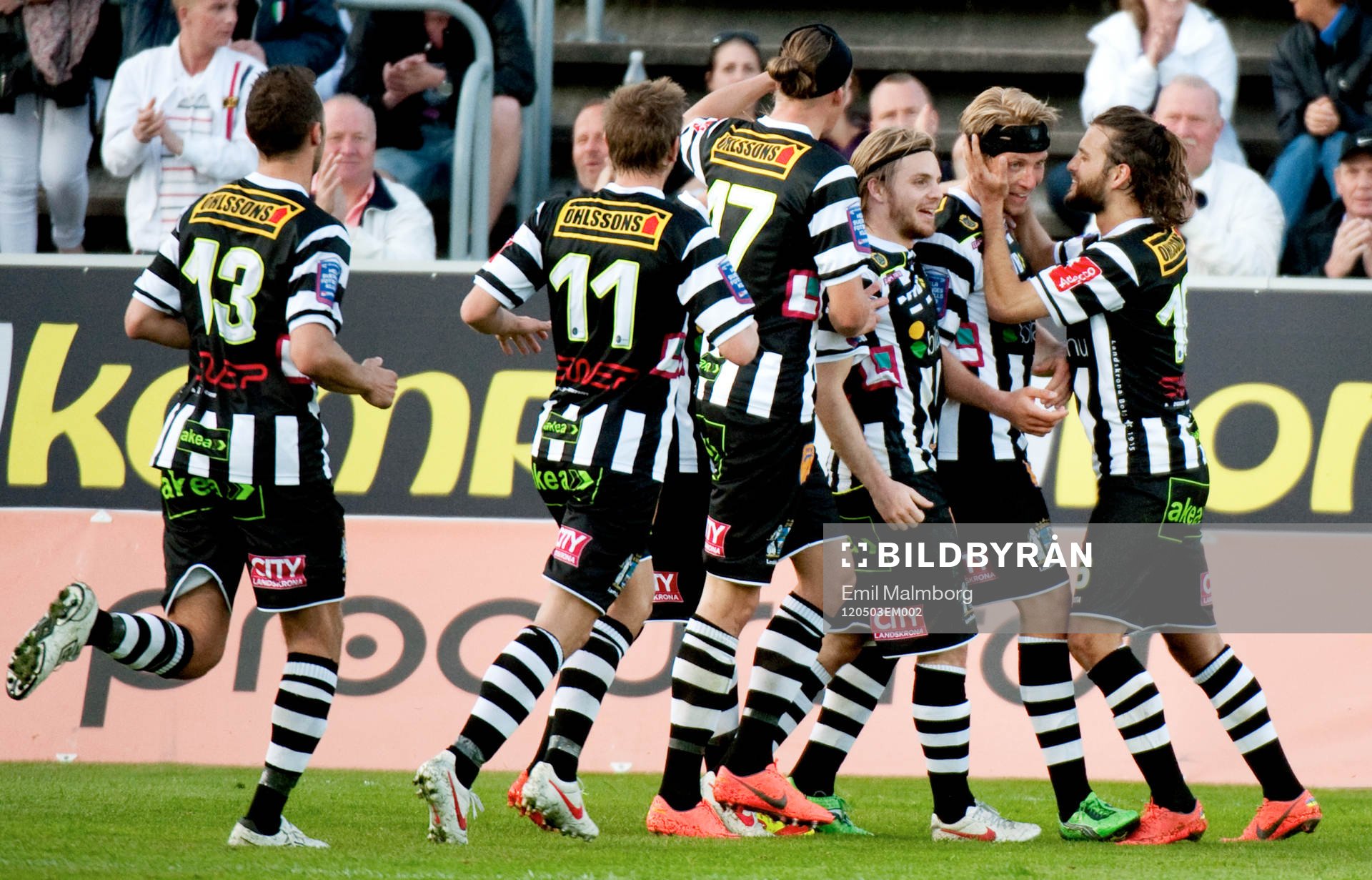 Fredrik Karlsson, Landskrona gör 2-0. Jubel