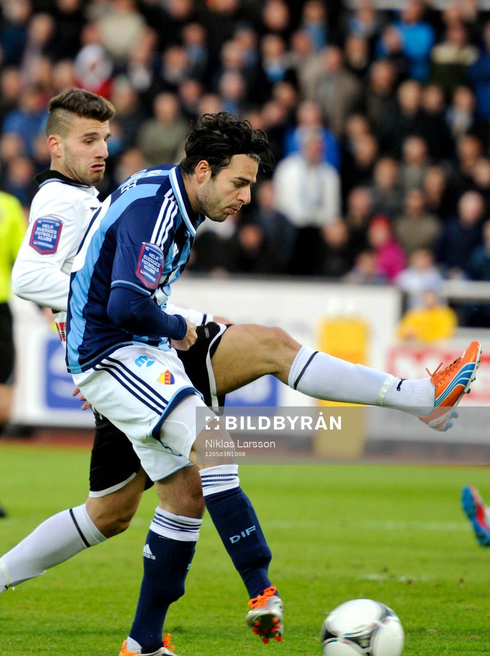 Christer Youssef, Djurgården gör 2-1 målet. I bakgrunden