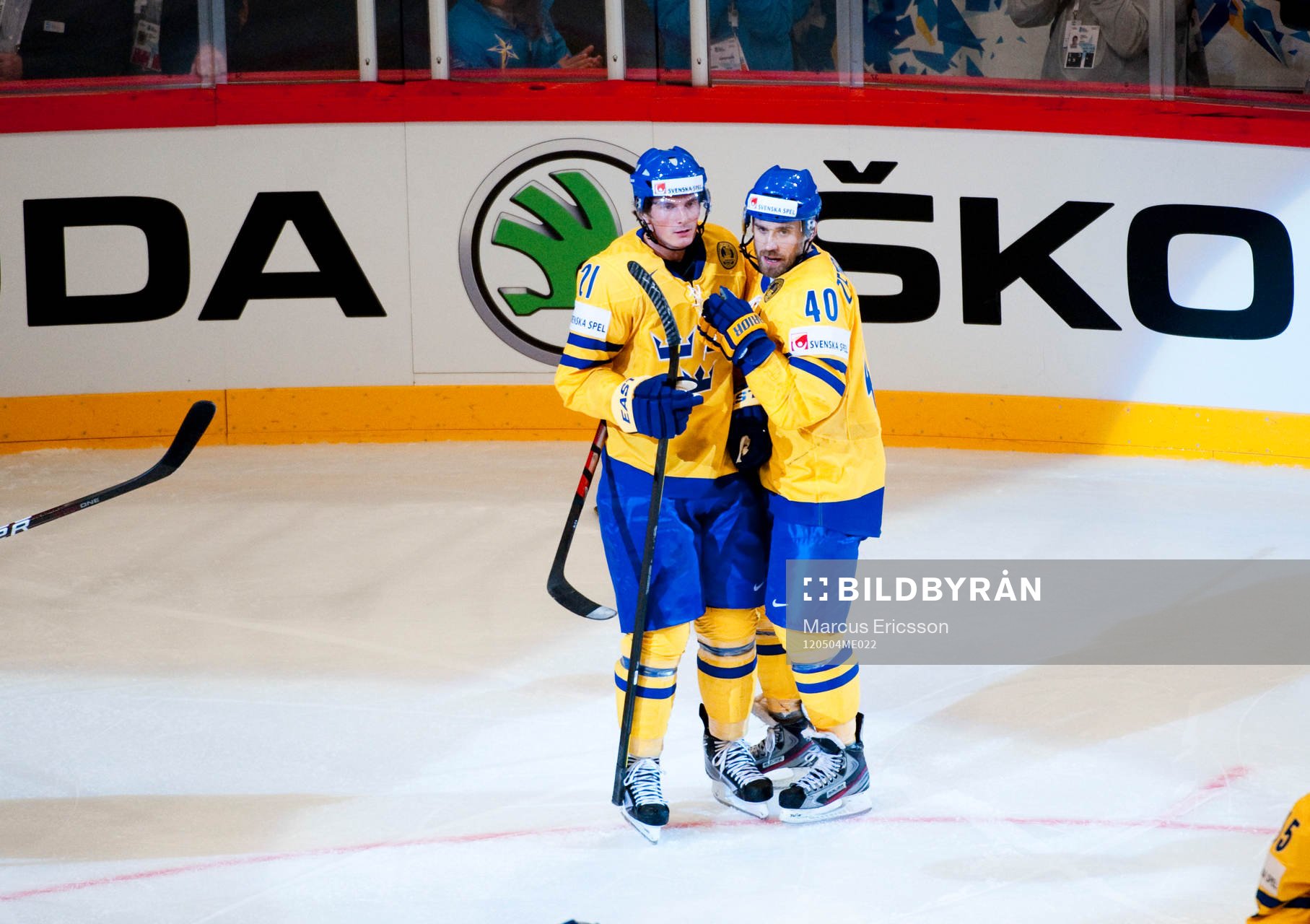 Loui Eriksson och Henrik Zetterberg, Sverige i jubel