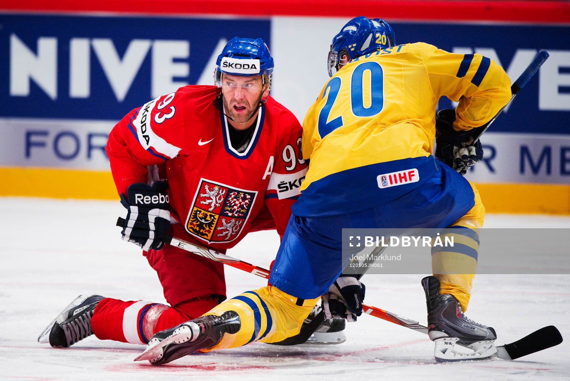 Petr Nedved, Tjeckien, och Joel Lundqvist, Sverige