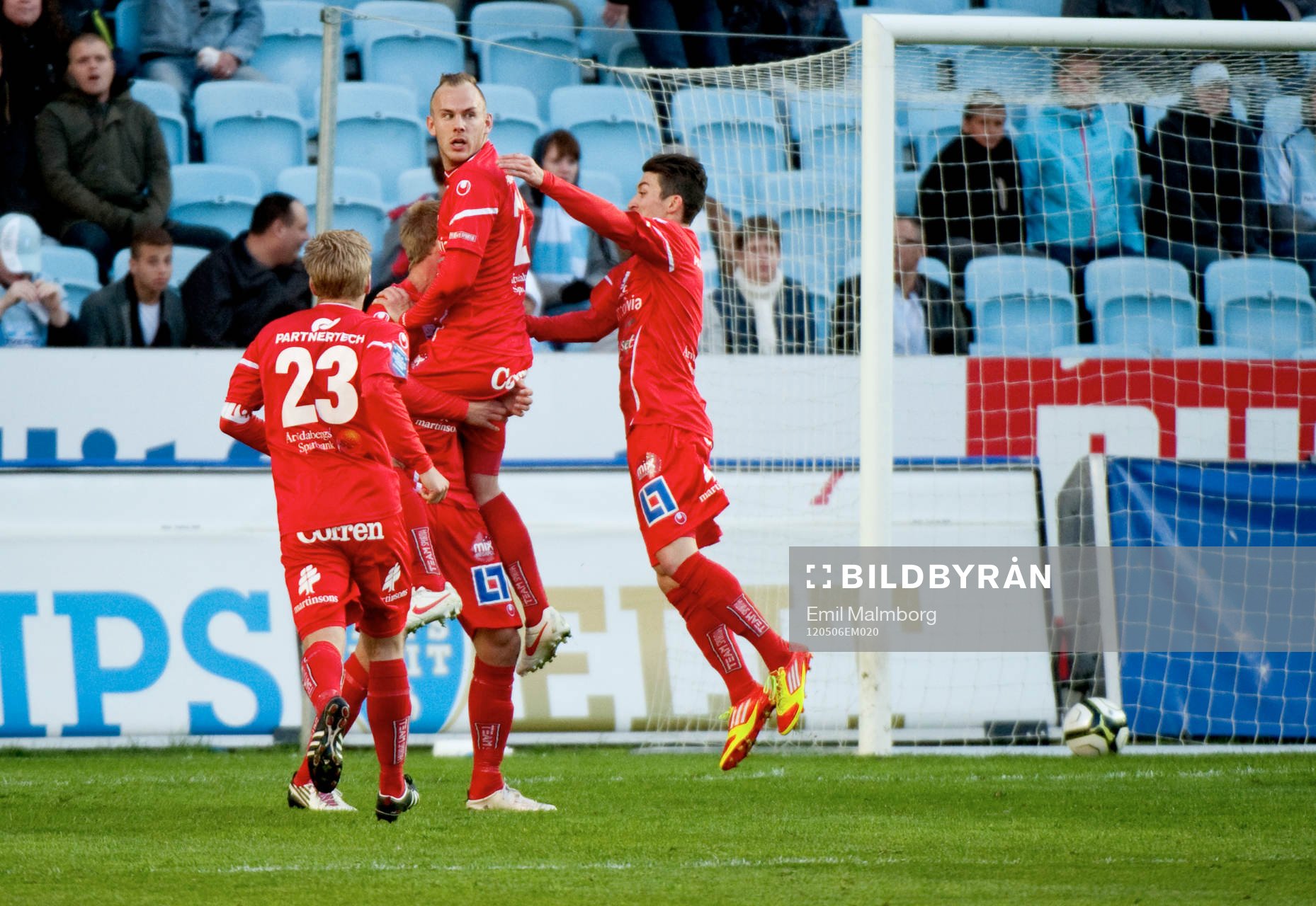  Oscar Möller, Åtvidaberg gör 1-1. Jubel