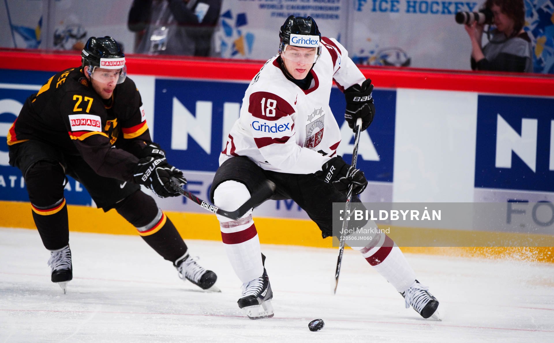 Kevin Lavallee, Tyskland, och Kaspars Saulietis, Lettland