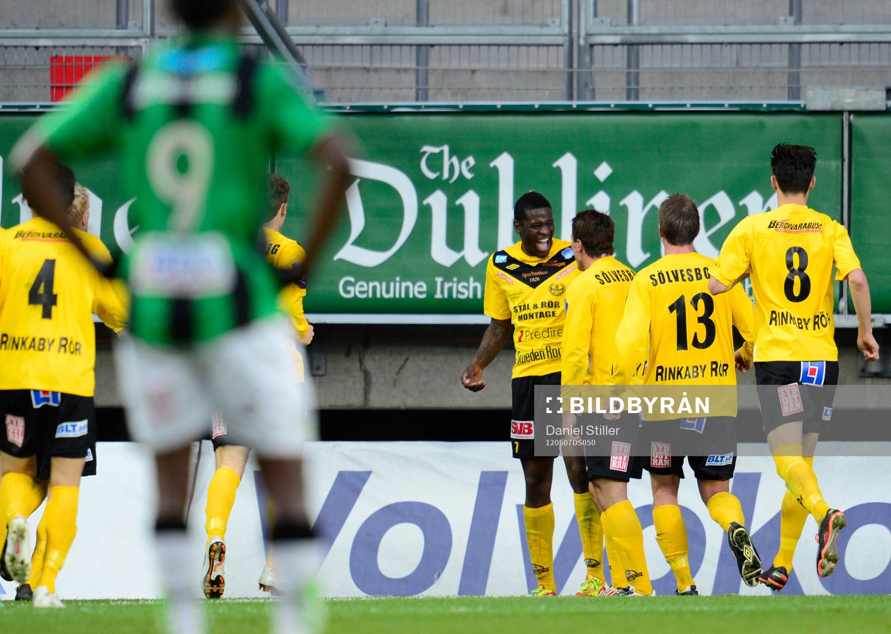  Dominique Kivuvu, Mjällby jubel efter 0-2