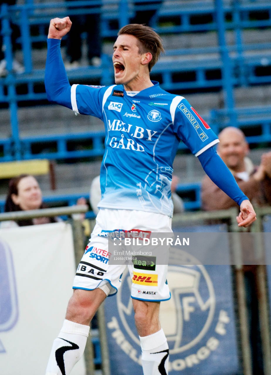 Andreas Grahm, Trelleborg gör 3-1. Jubel
