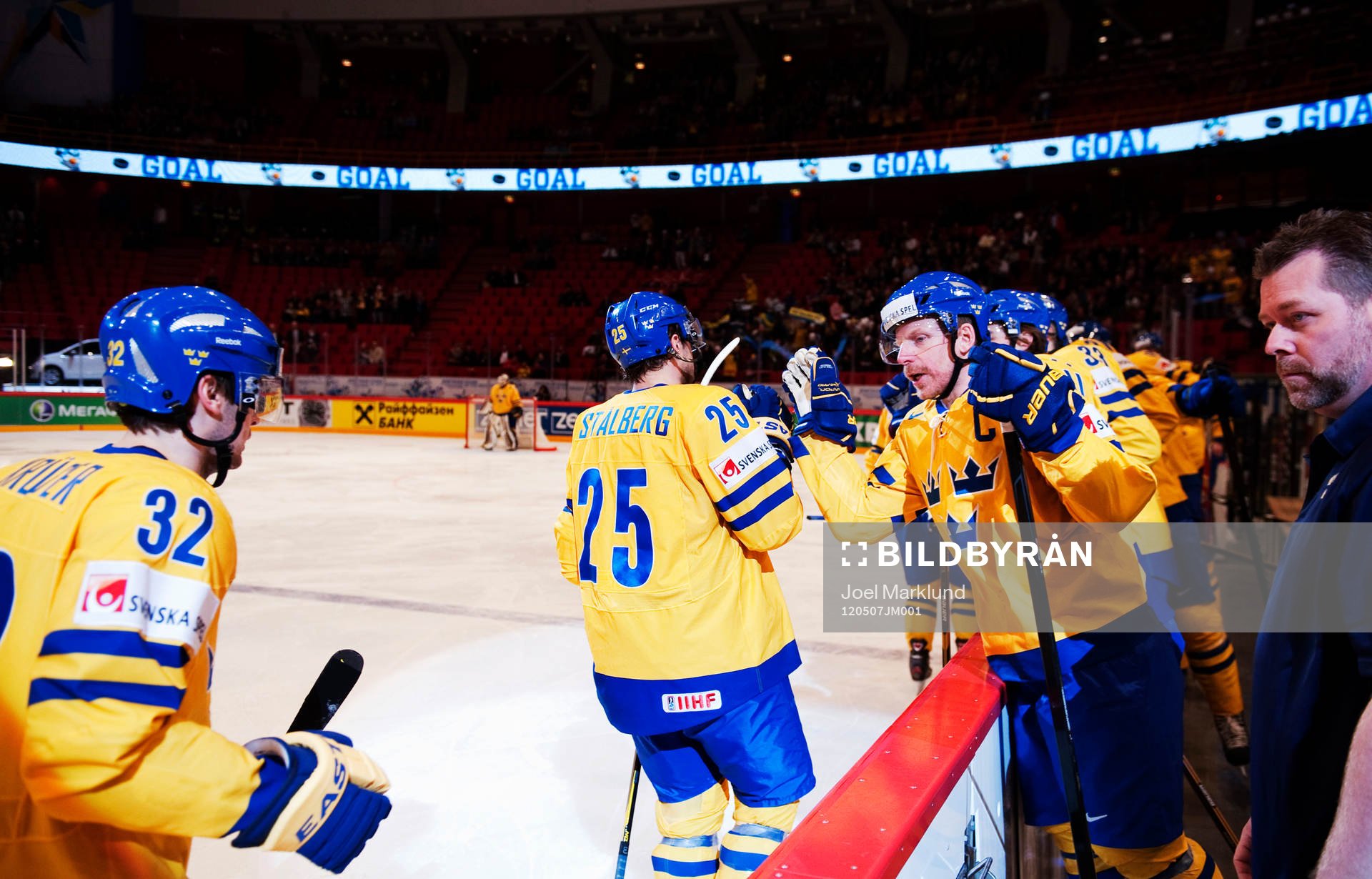 Marcus Krüger, Viktor Stålberg och Daniel Alfredsson,