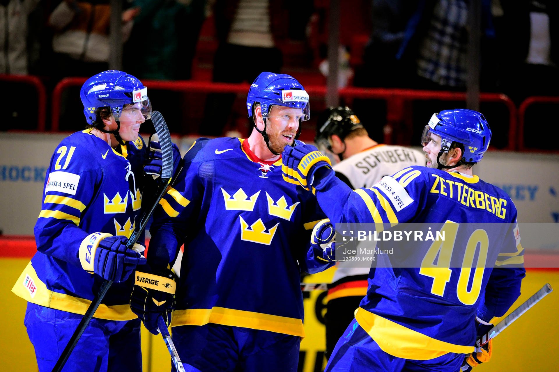 Loui Eriksson, Johan Franzén och Henrik Zetterberg,