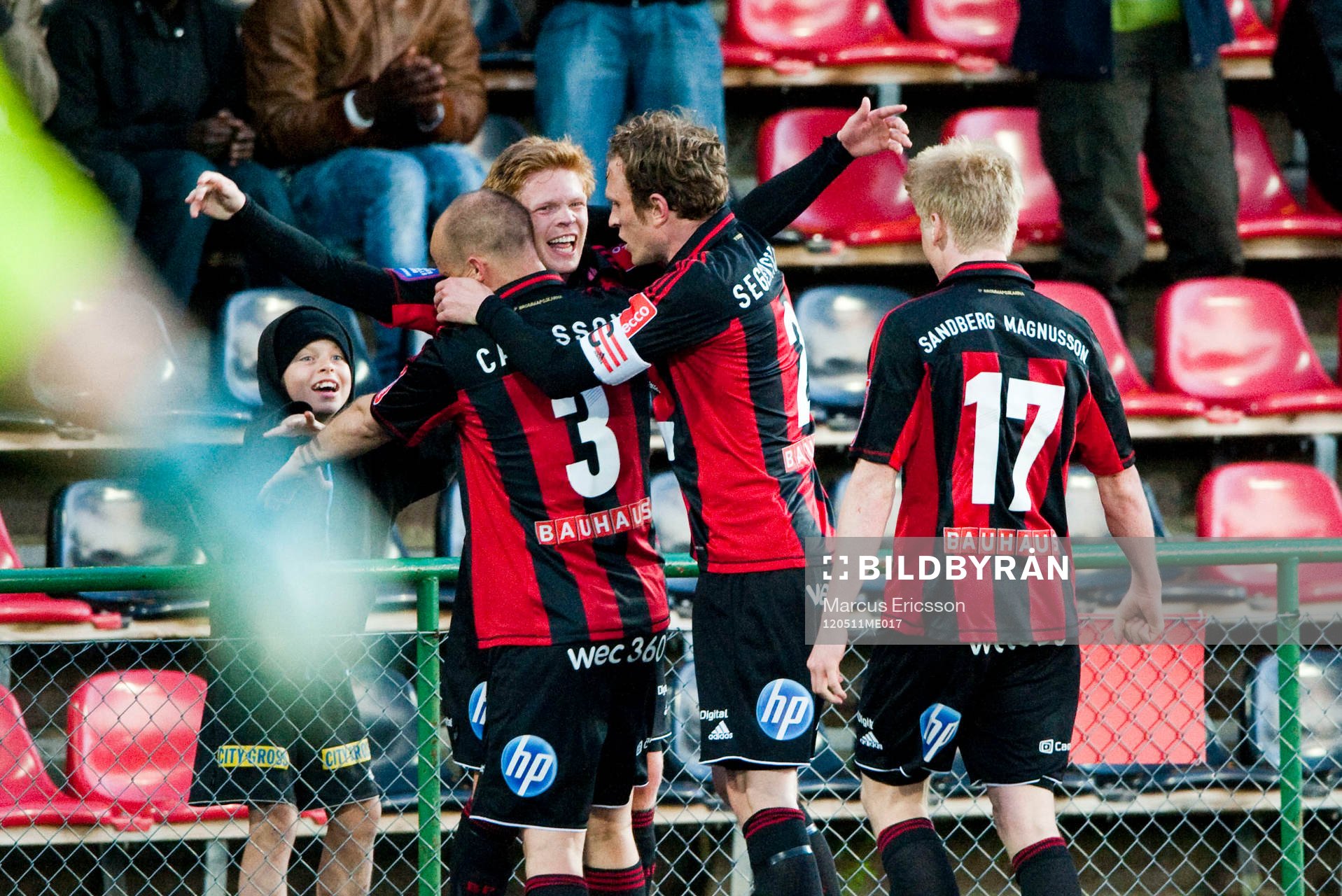 Anton Sandberg Magnusson, Brommapojkarna firar sitt 2-0