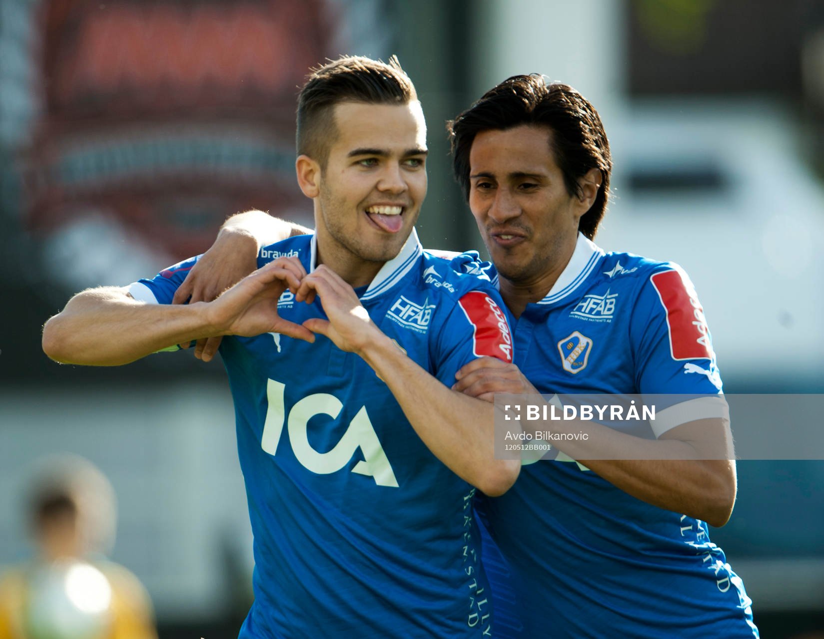  Kristinn Steinthórsson och Antonio Rojas, jubel, Halmstad