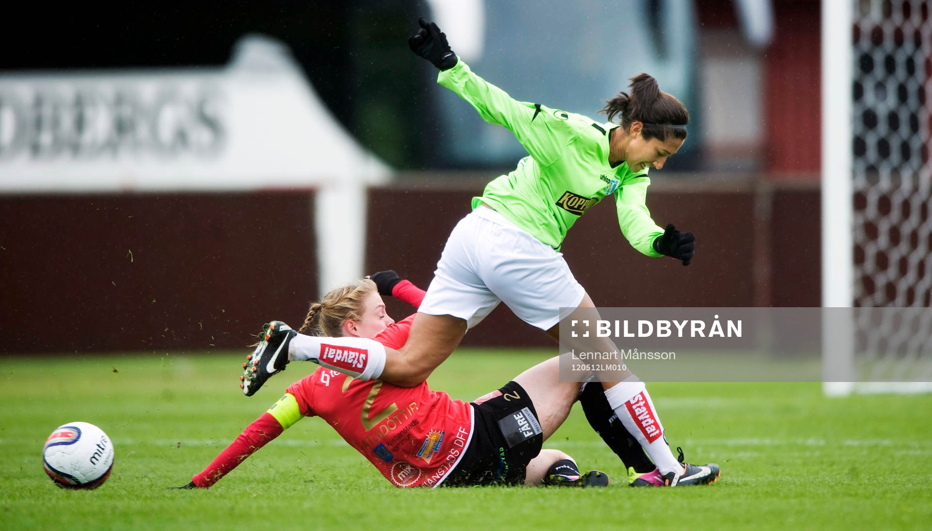 Aif Atladottir, Kristianstad, stoppar Christin Press,
