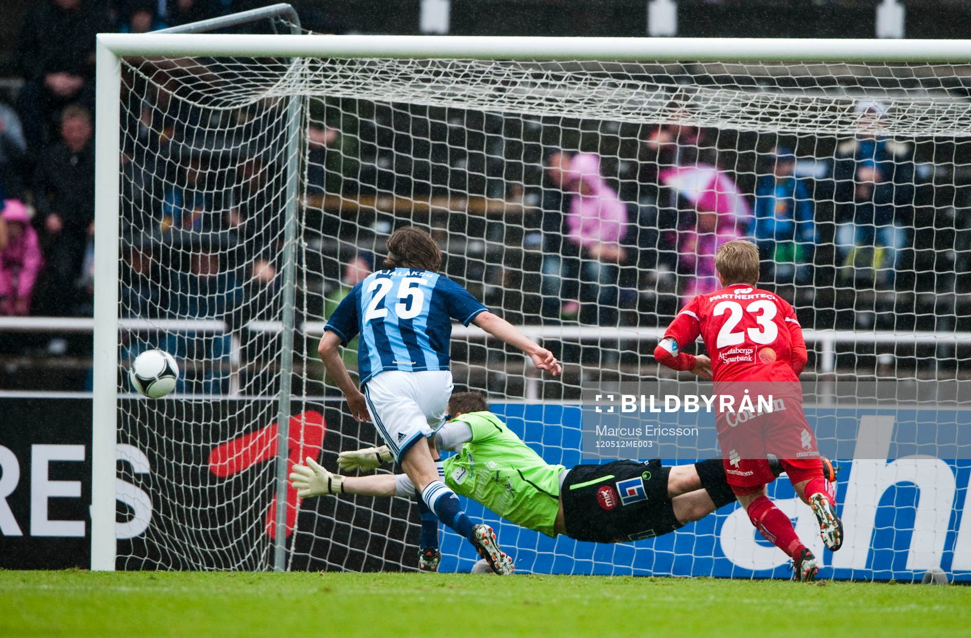 1-0 till Djurgården går in bakom Gustav Jansson, målvakt