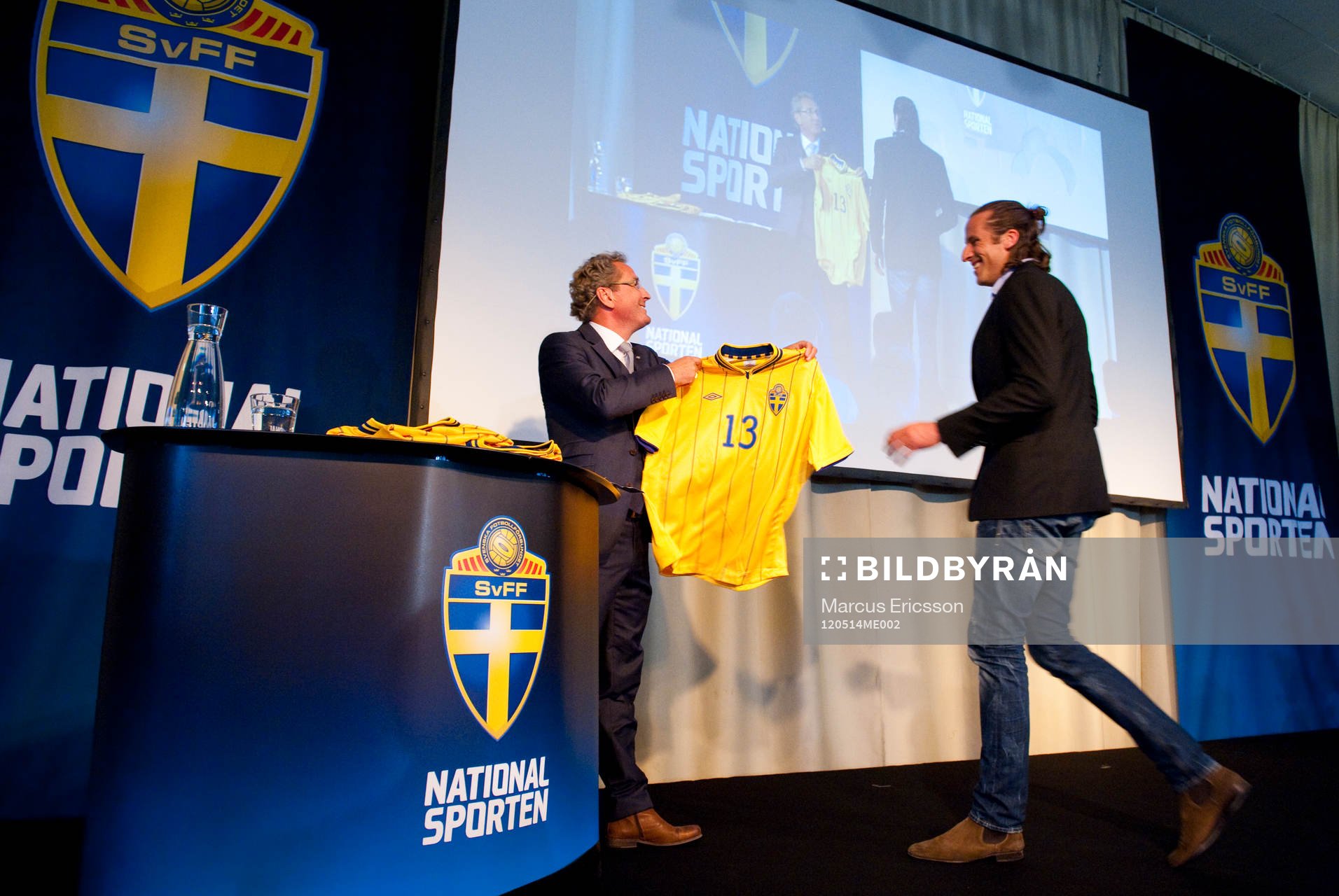 Presskonferens, presentation av EM-truppen. Erik Hamrén,