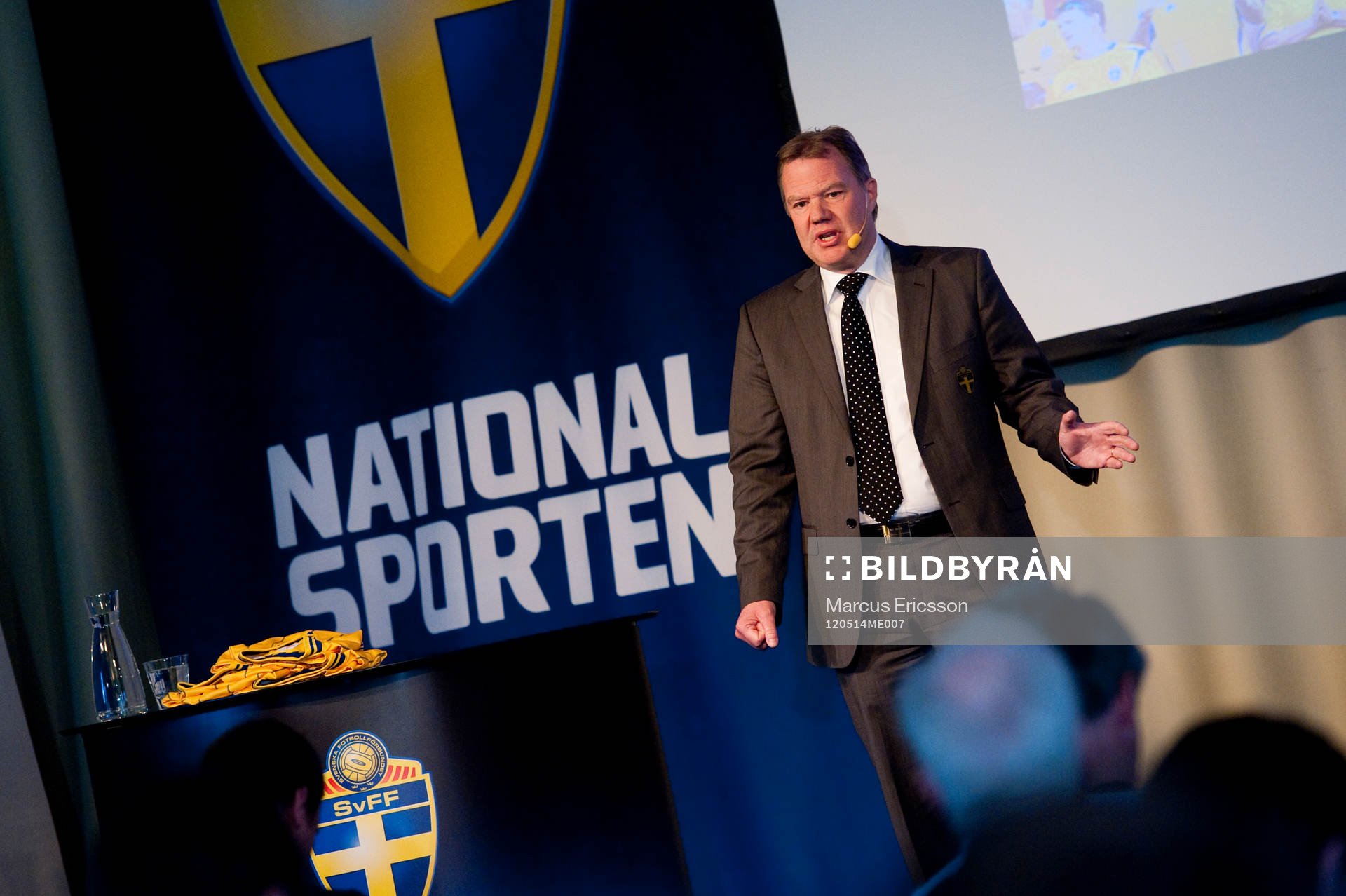 Presskonferens, presentation av EM-truppen. Karl-Erik
