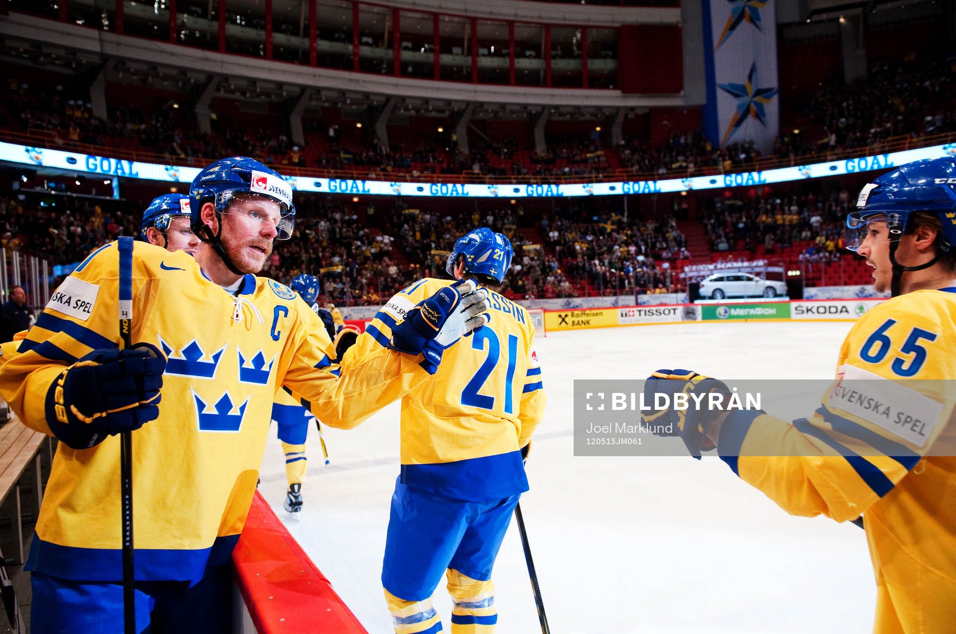 Daniel Alfredsson, Loui Eriksson och Erik Karlsson,