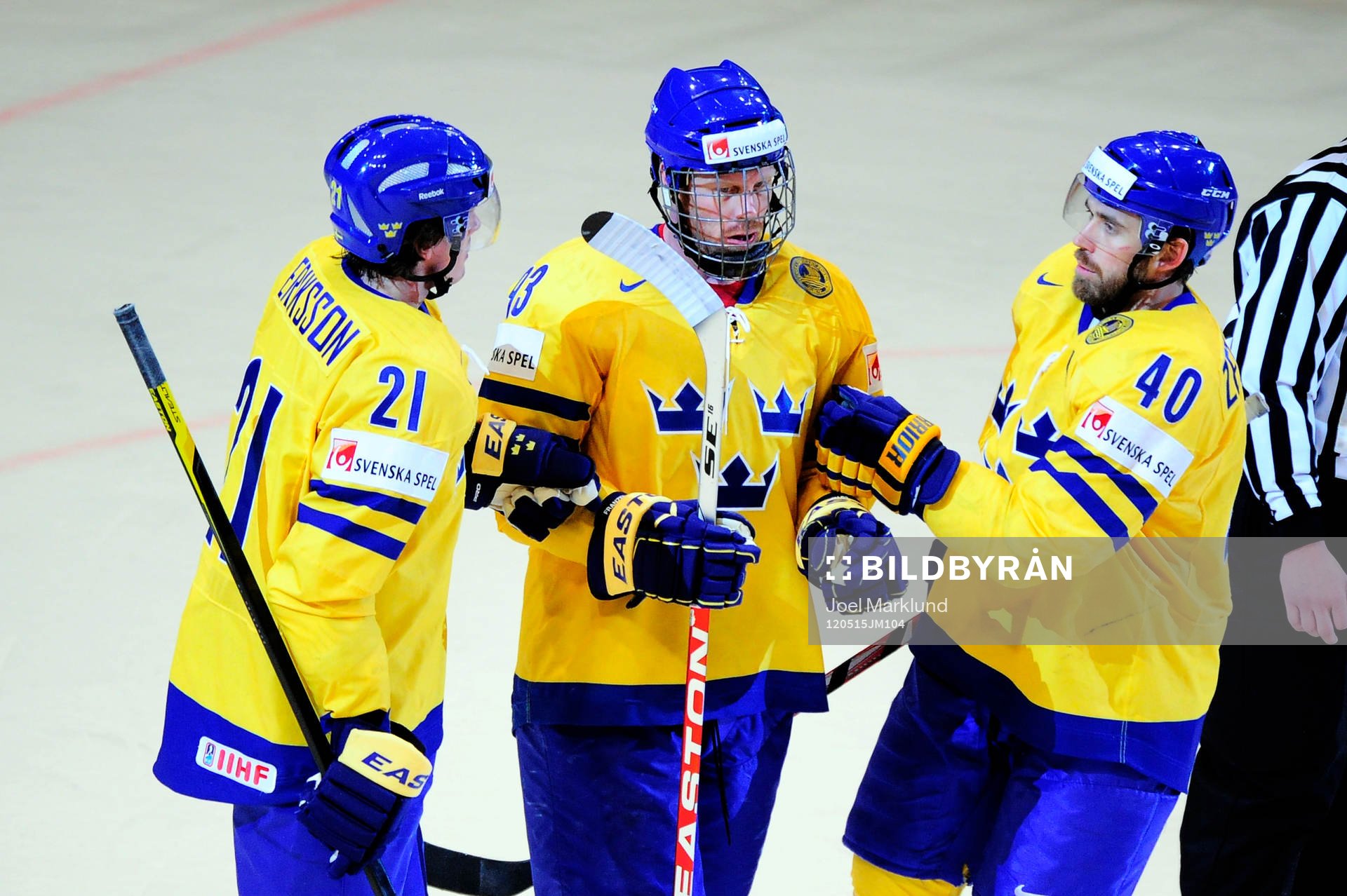 Loui Eriksson, Johan Franzén och Henrik Zetterberg,