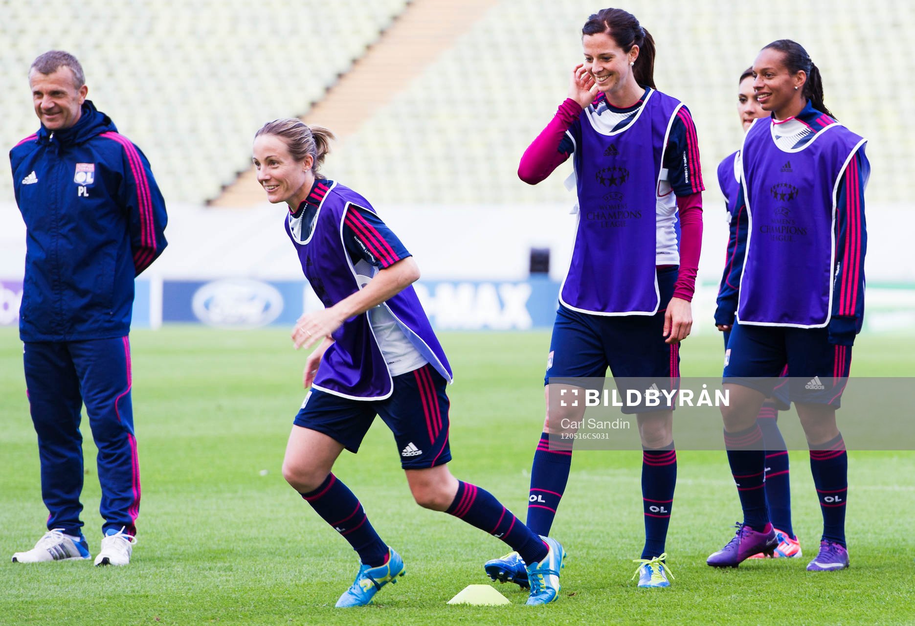 Patrice Lair, tränare, Sonia Bompastor, Lotta Schelin,