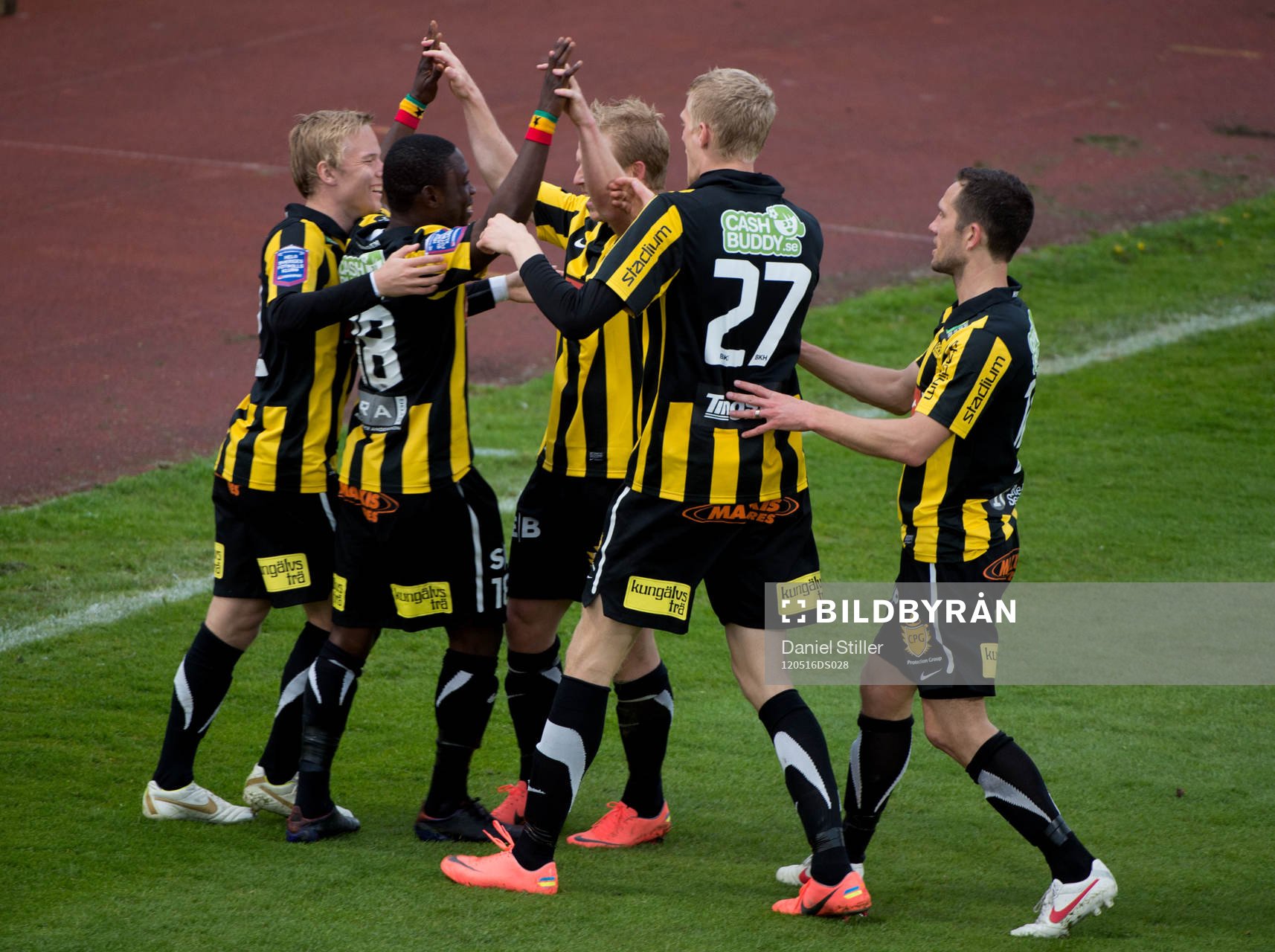 Abdul Majeed Waris, Häcken, gör 5-0, jubel