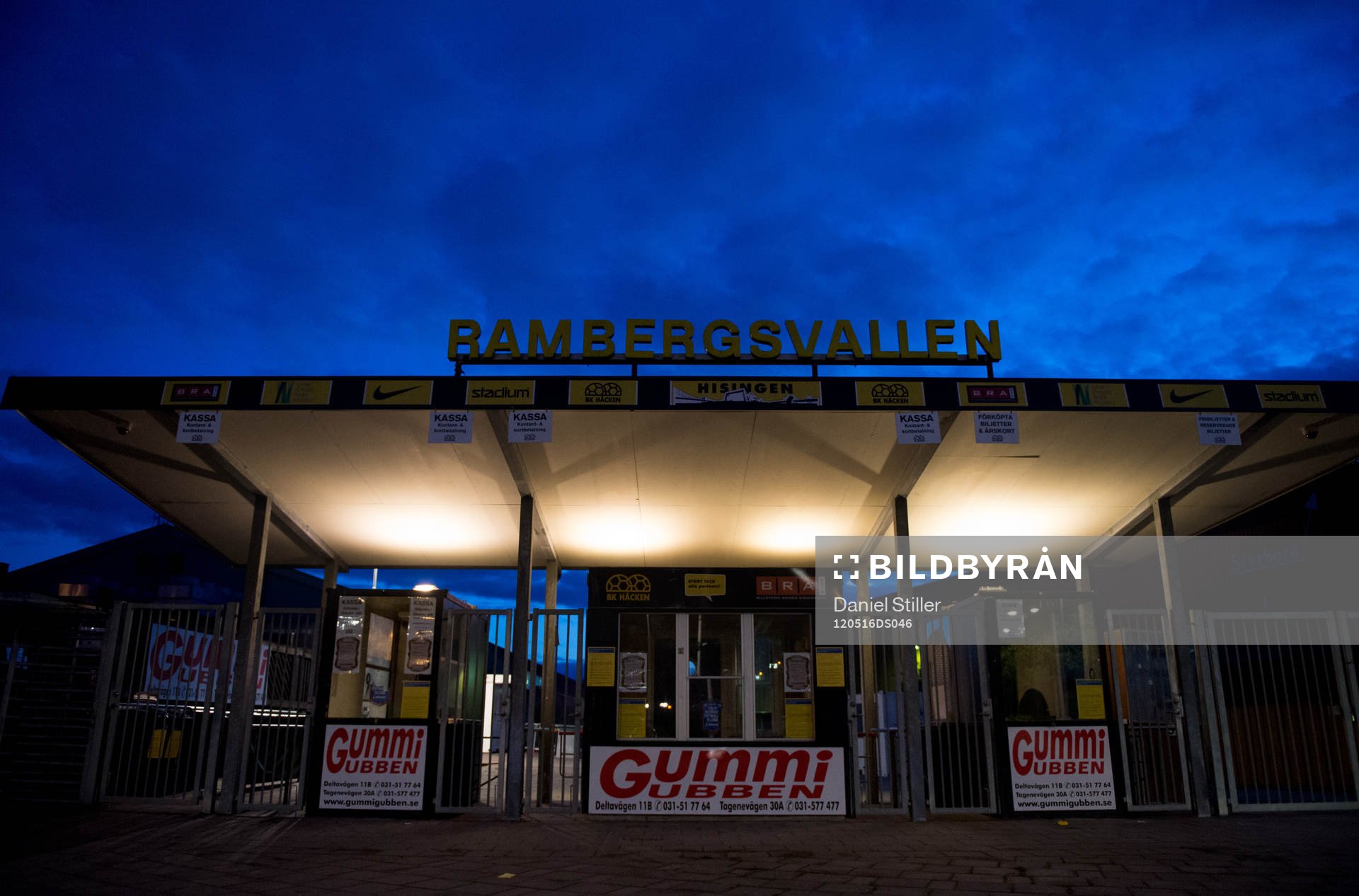 Rambergsvallen, insläpp, entré