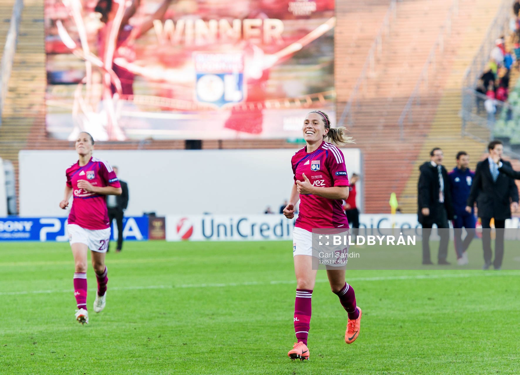  Camille Abily, Olympique Lyonnais, jubel.