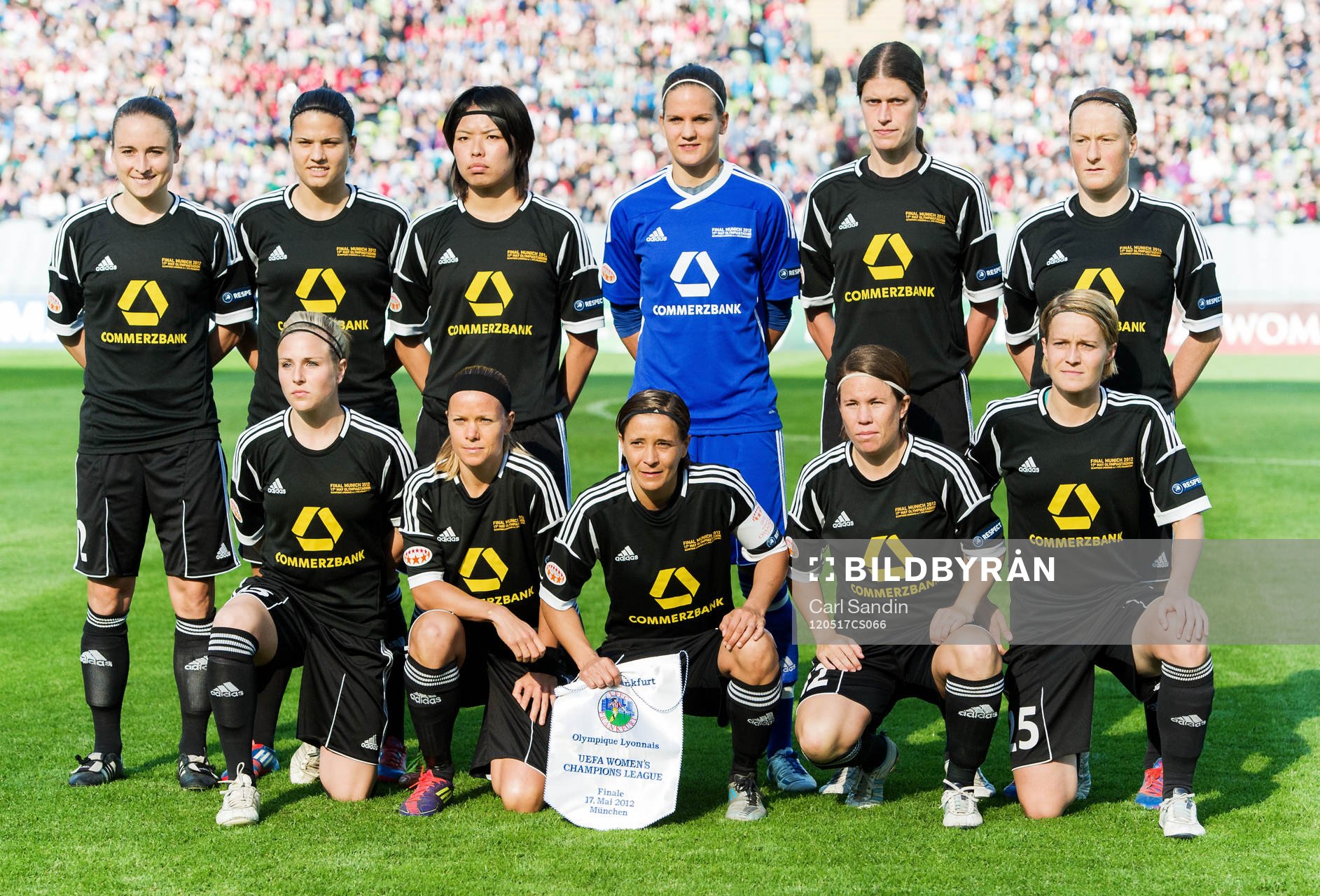 FFC Frankfurt, startelva, lagbild. Sara Thunebro (tvåa frv