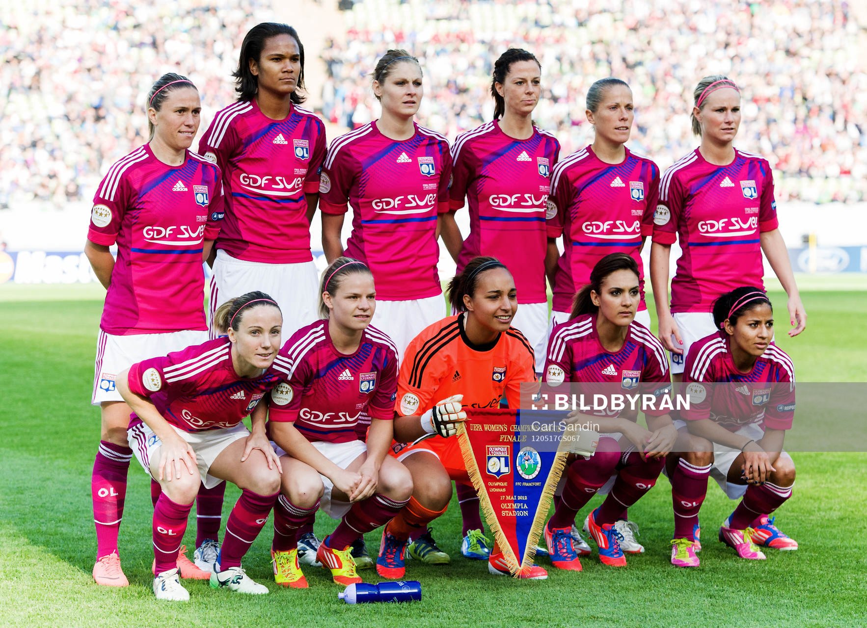 Olympique Lyonnais, startelva, lagbild. Lotta Schelin