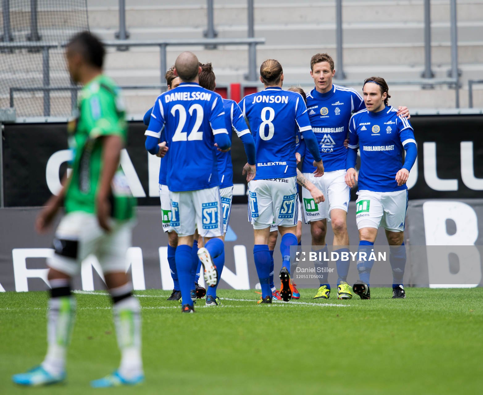 Johan Eklund, GIF Sundsvall, gör 0-1, jubel