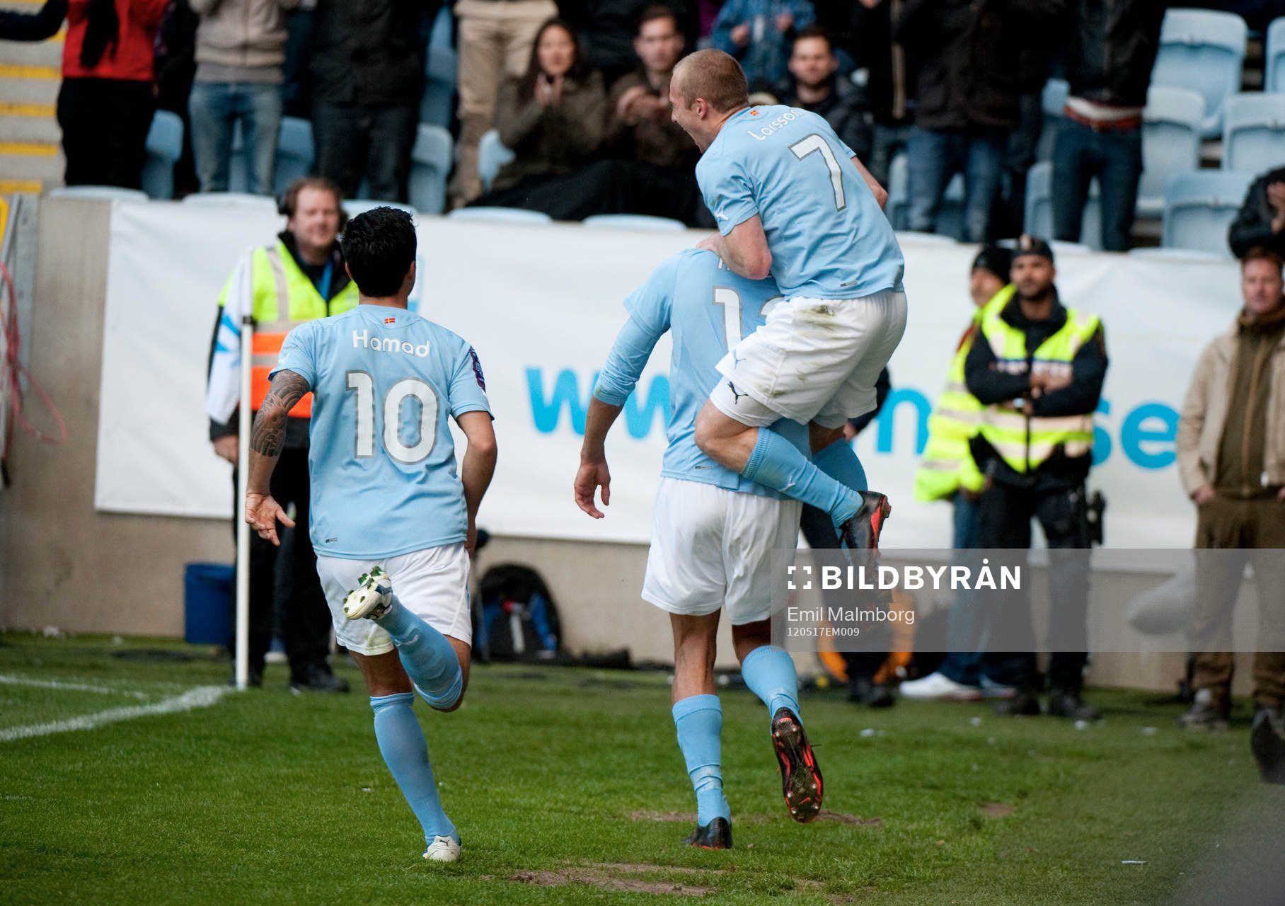 Mathias Ranégie, Malmö nickar in 1-0. Jubel