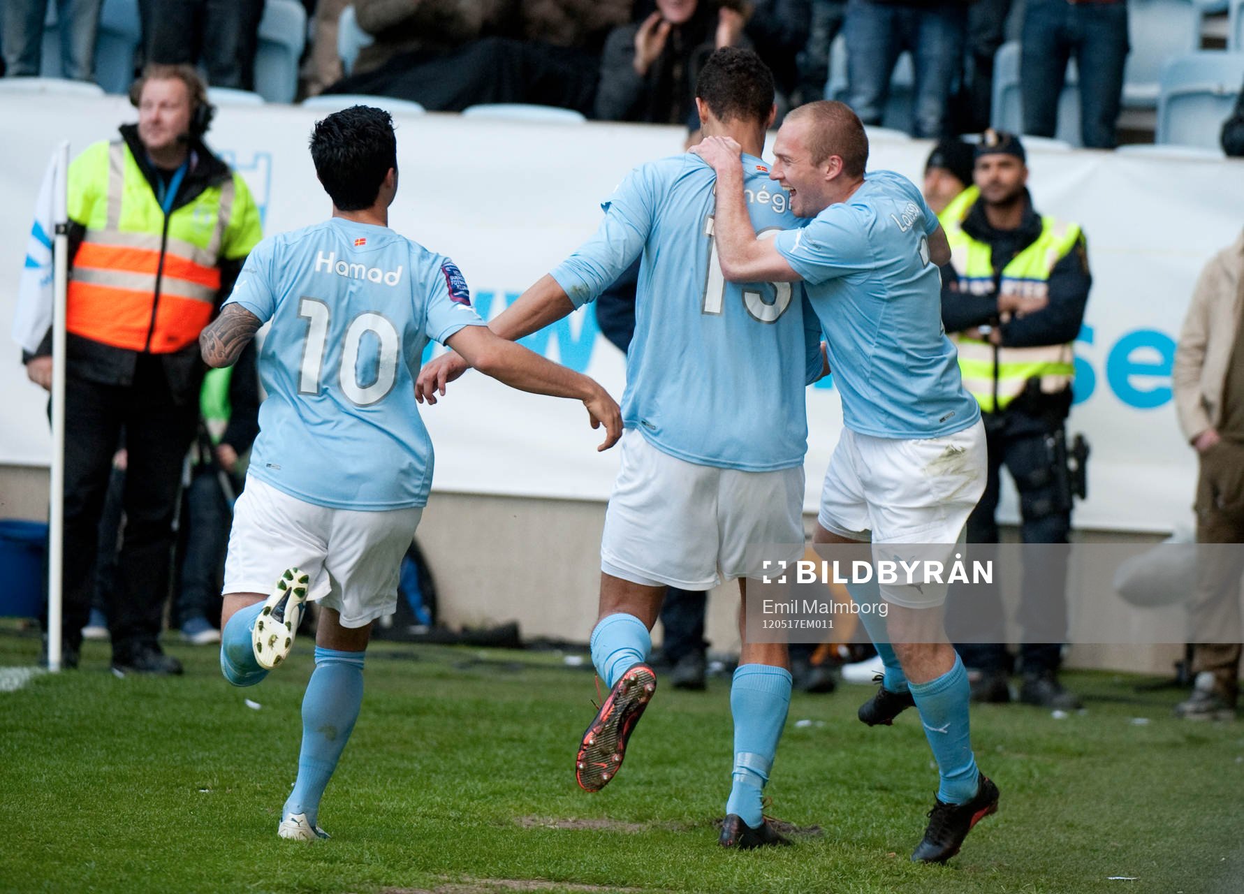 Mathias Ranégie, Malmö nickar in 1-0. Jubel