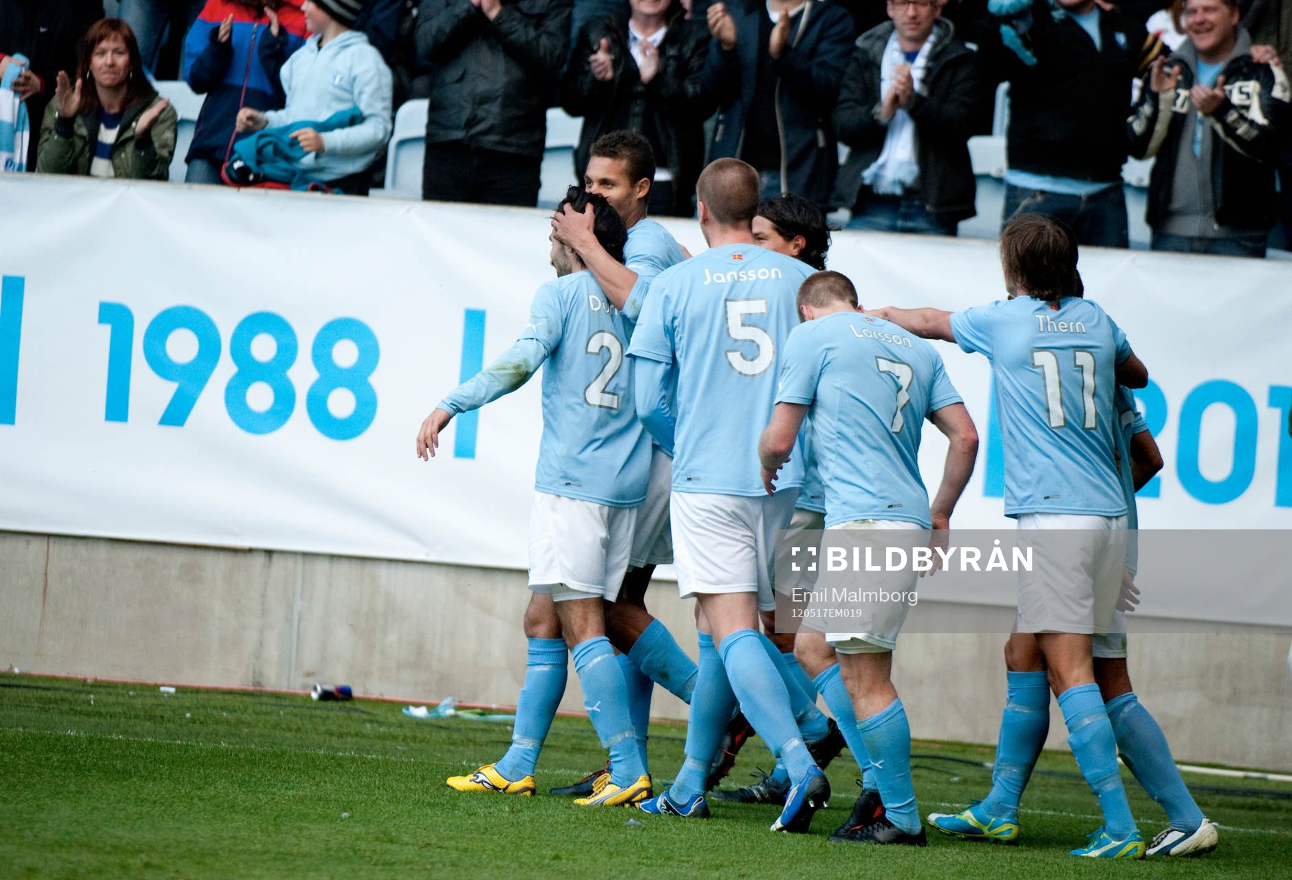 Mathias Ranégie, Malmö nickar in 1-0. Jubel