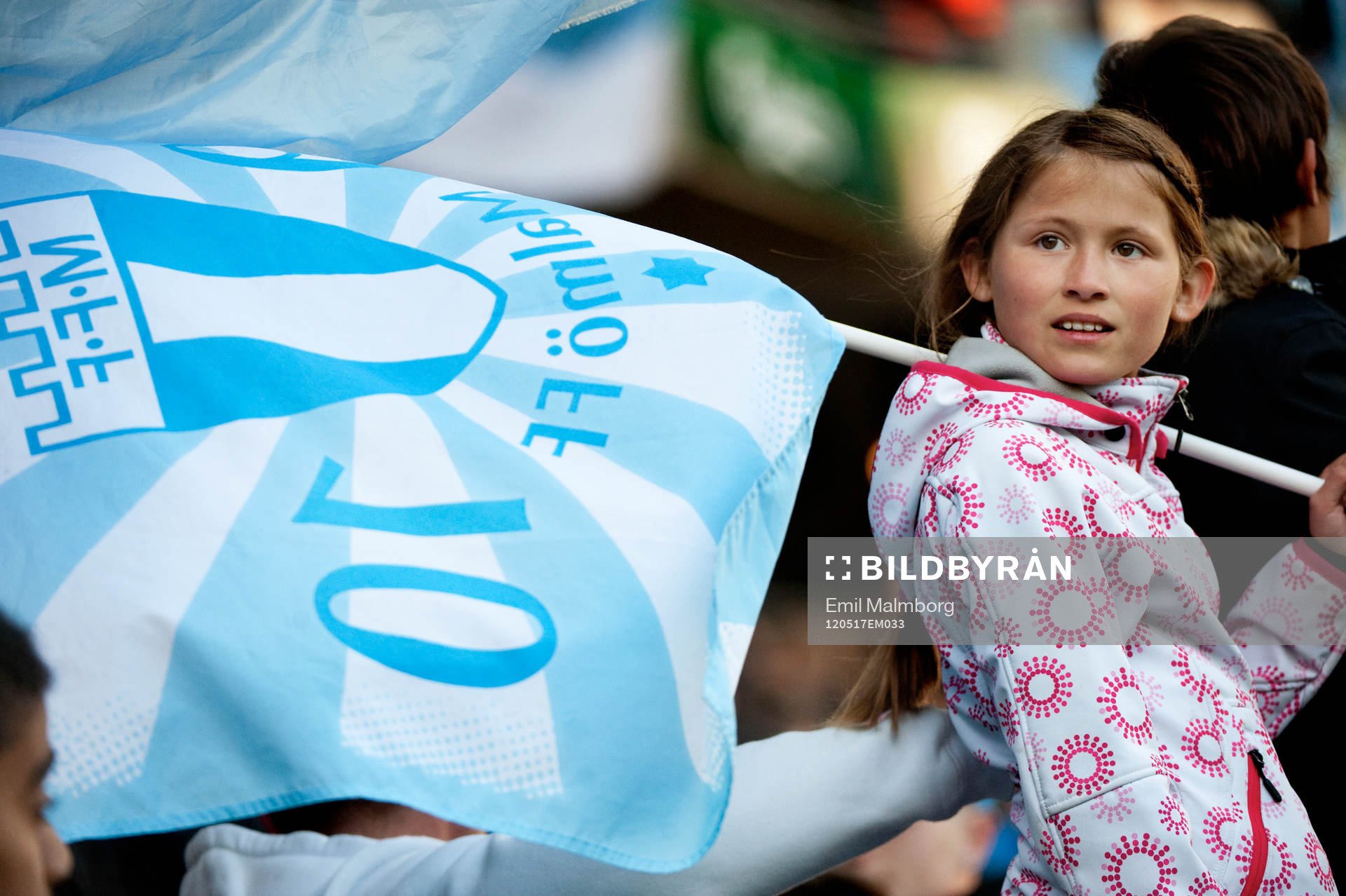 MFF-fan, fan, supporter flagga