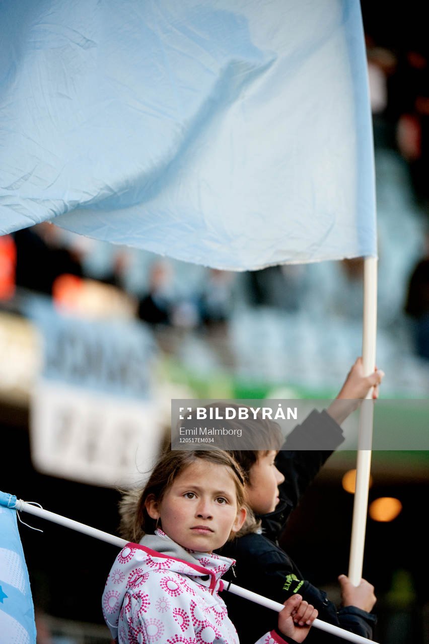 MFF-fan, fan, supporter flagga