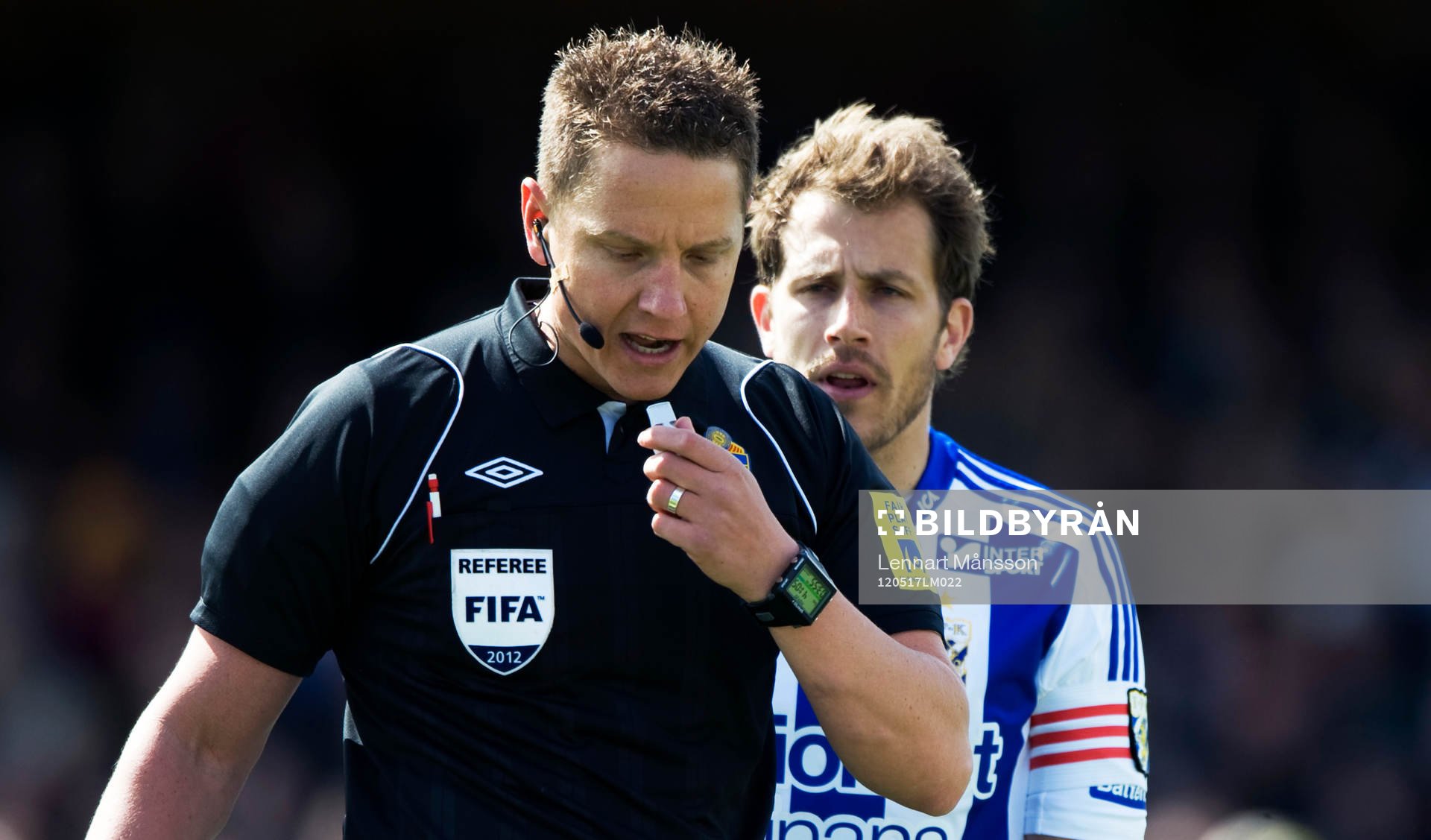 Martin Strömbergsson, domare och Tobias Hysén, Göteborg