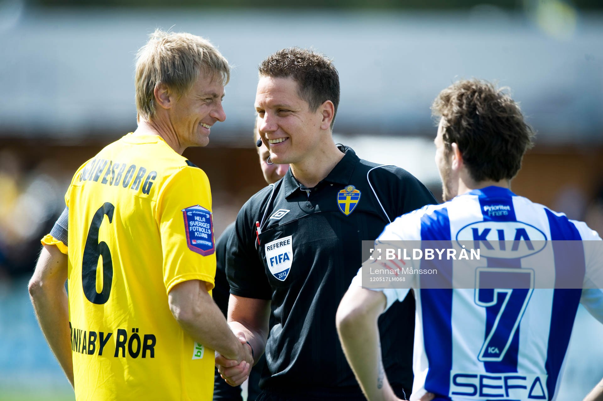 Lottning, handskakning, Patrik Rosengren, Mjällby, Tobias