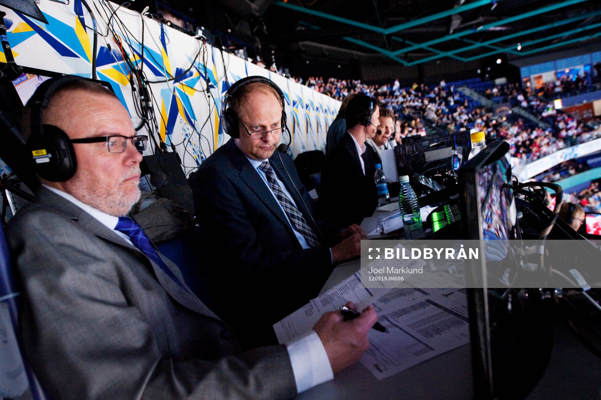 Leif Boork och Lasse Granqvist kommenterar för TV4 / Canal