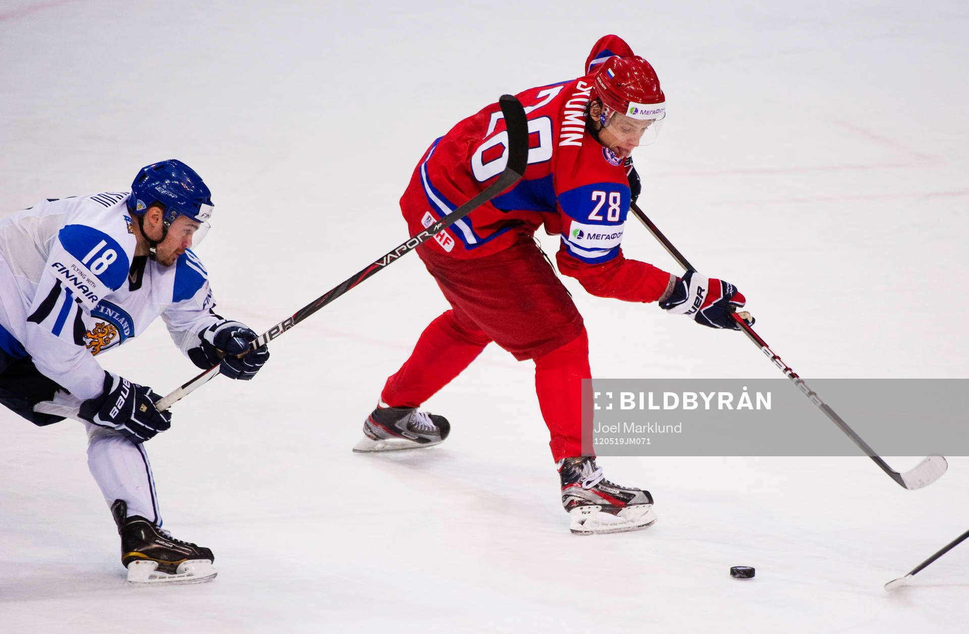 Jesse Joensuu, Finland, och Alexander Syomin, Ryssland