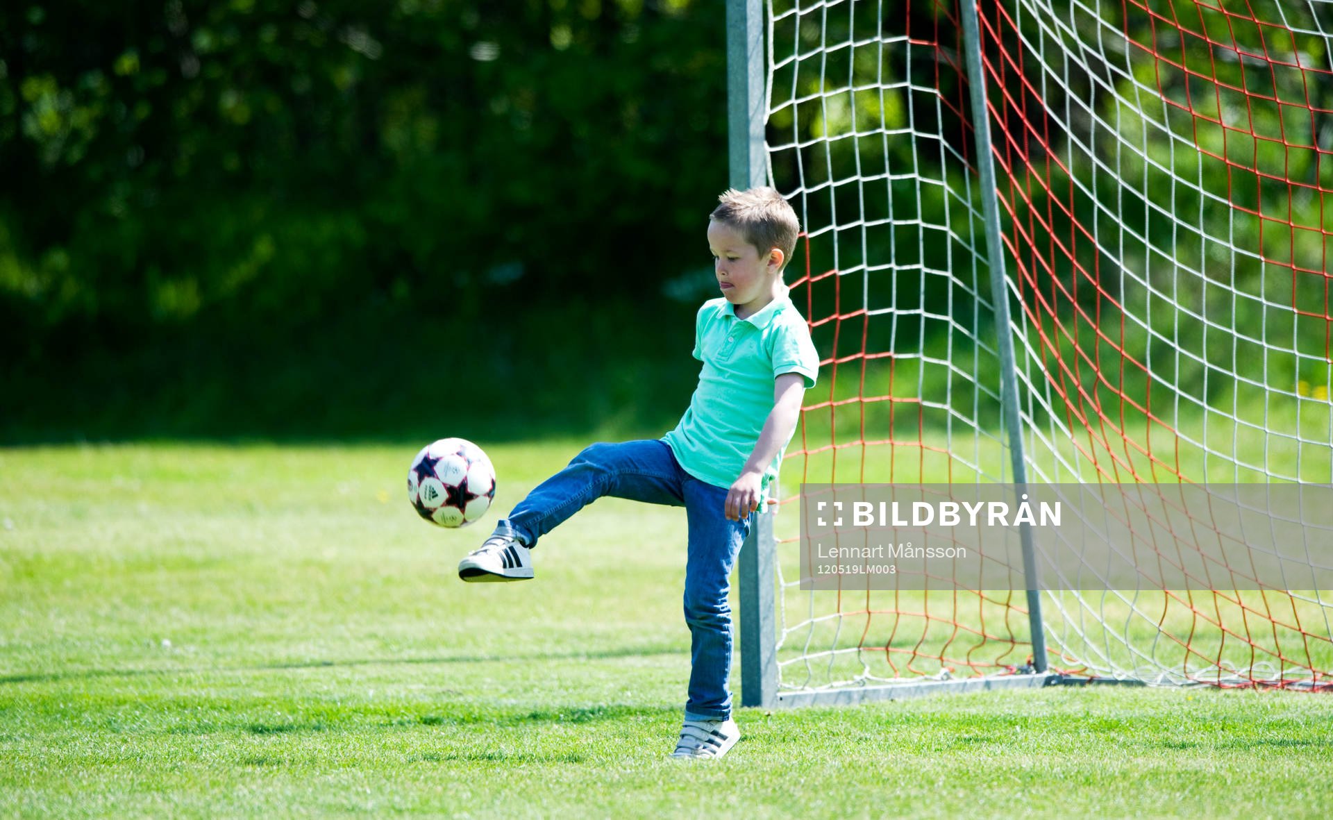 Pojke, pojkar, fotboll, mål, fotbollsmål, lek