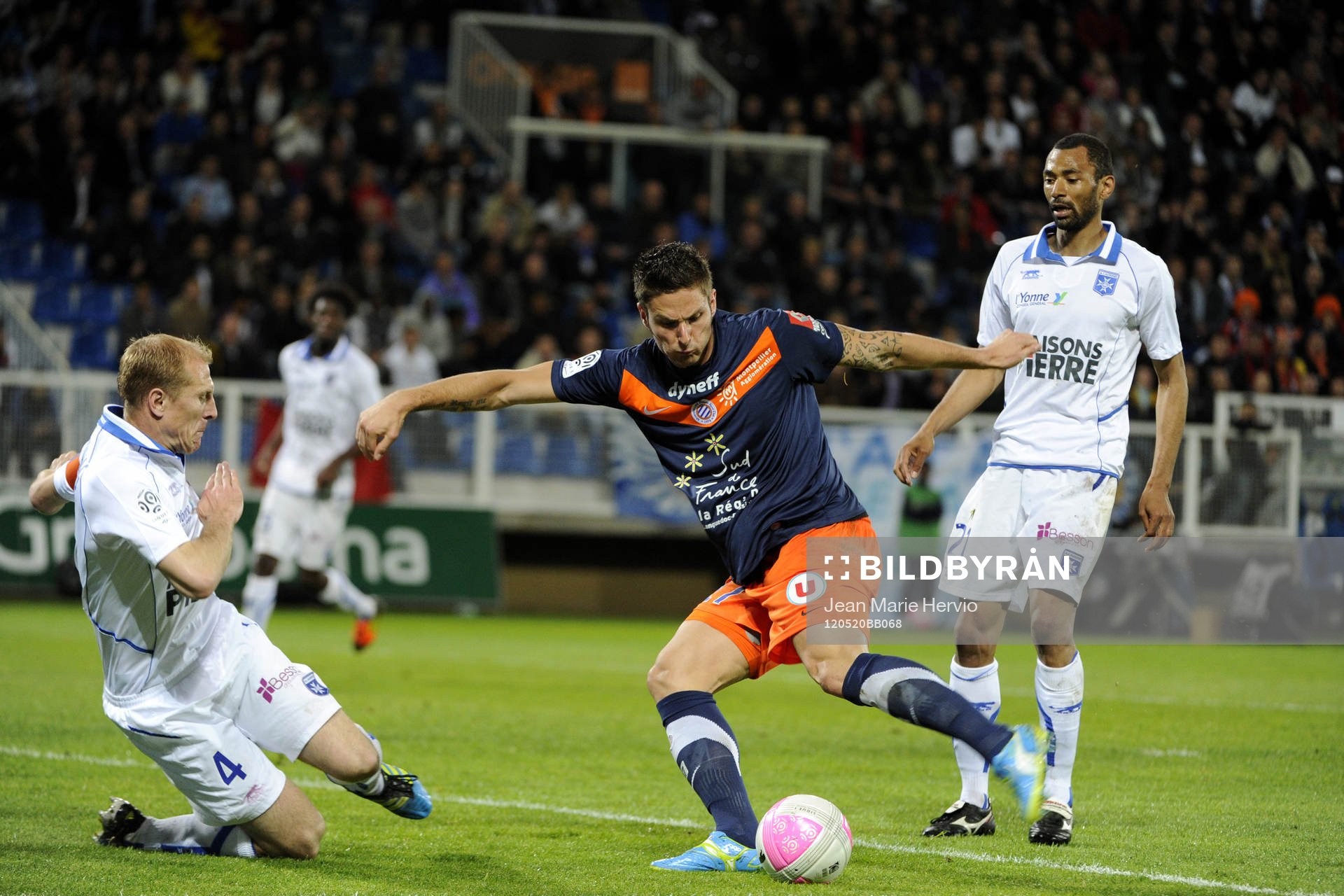 OLIVIER GIROUD, Montpellier och STEPHANE GRICHTING, Auxerre
