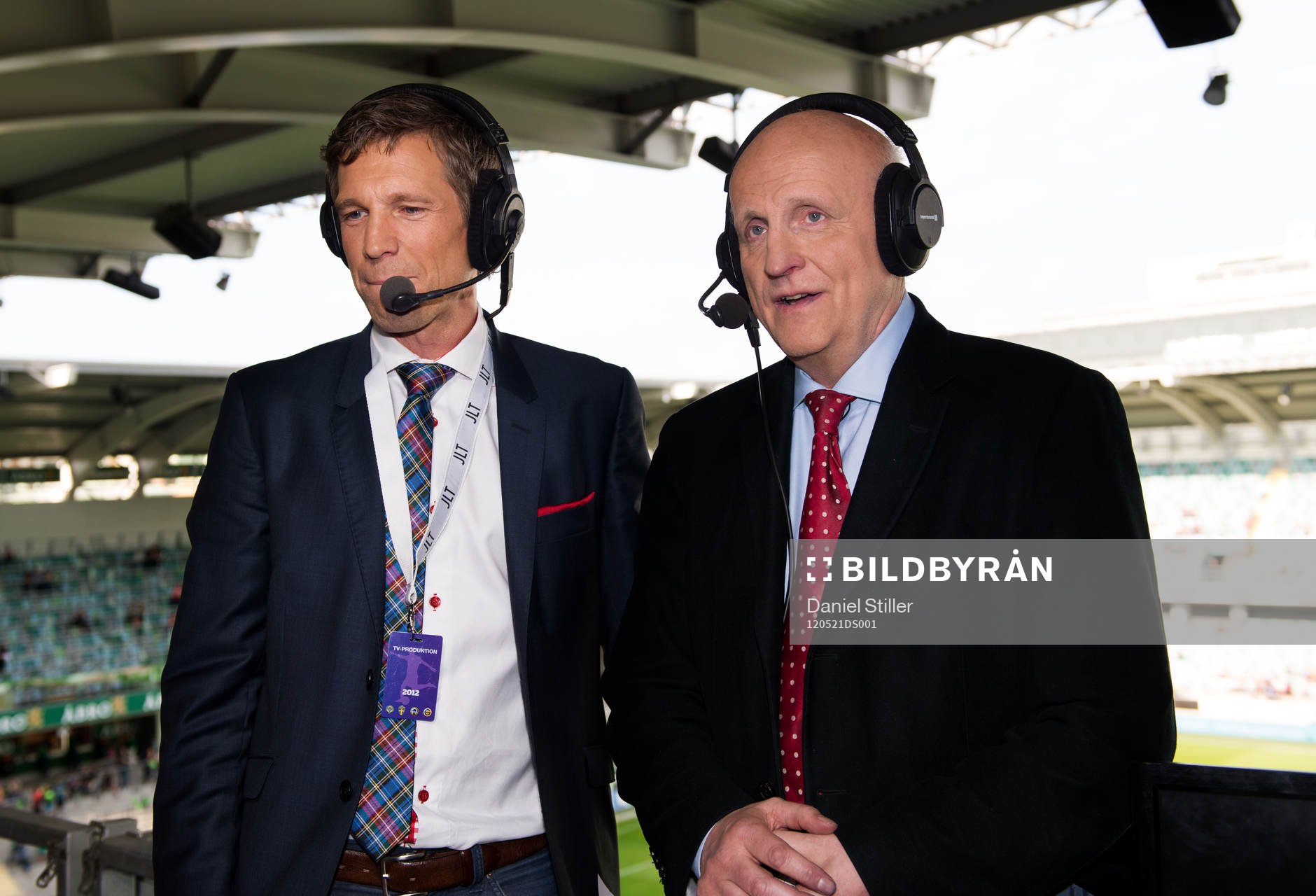  Arne Hegerfors gör sin sista match som kommentator, här med bisittare Jens Fjellström (TV-Kommentator, Expertkommentator)