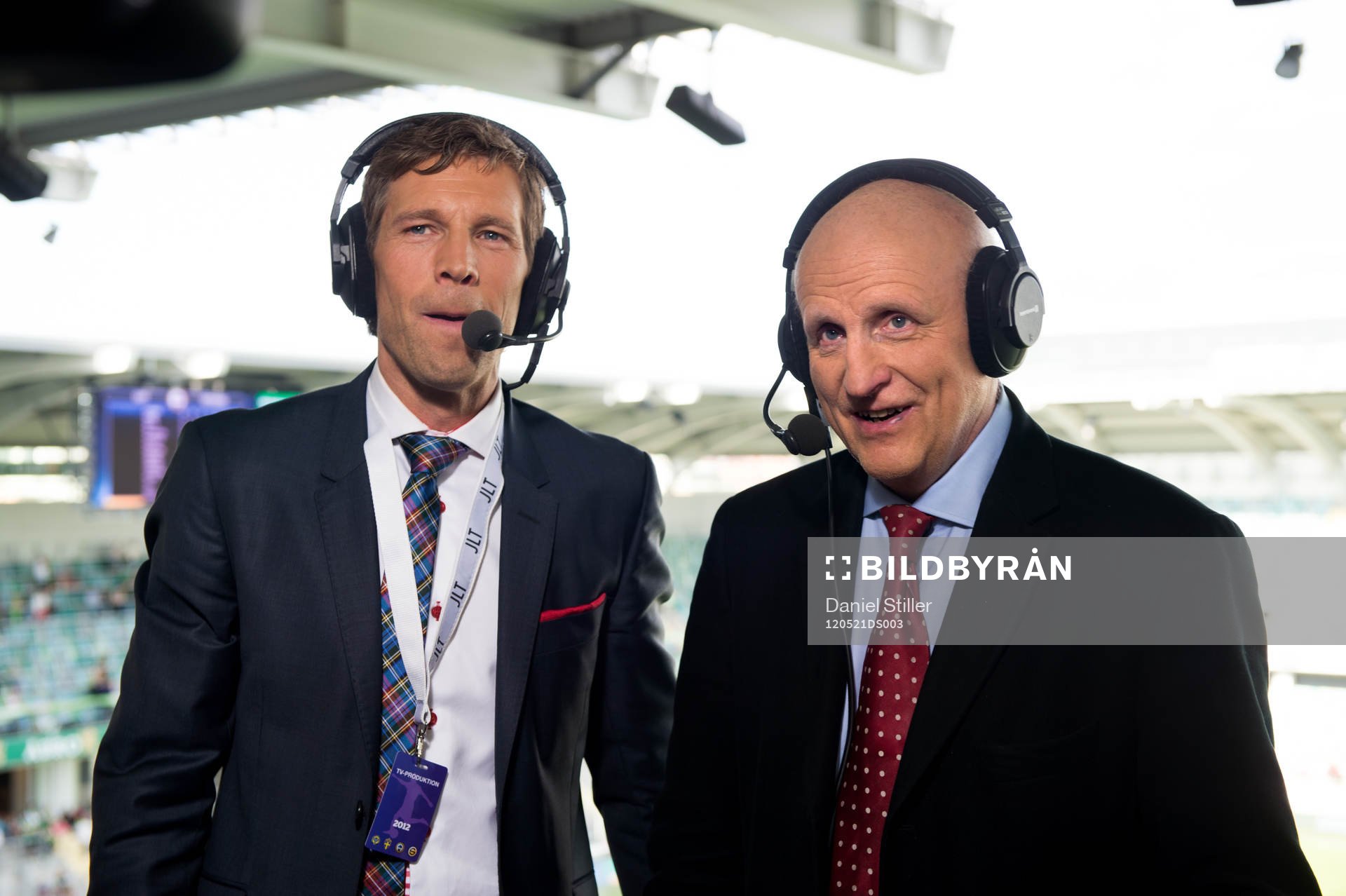  Arne Hegerfors gör sin sista match som kommentator, här med bisittare Jens Fjellström (TV-Kommentator, Expertkommentator)