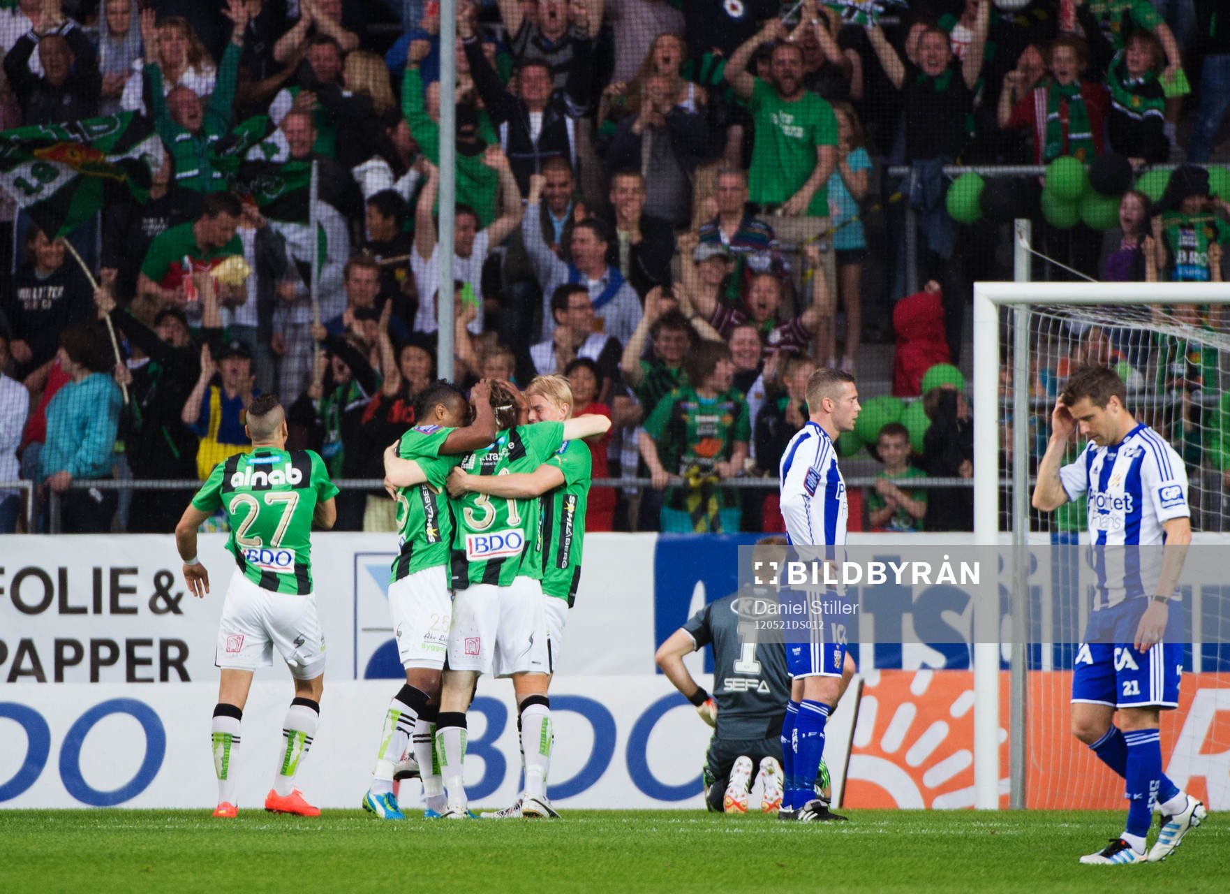 Markus Gustafsson, GAIS, gör 1-0, jubel