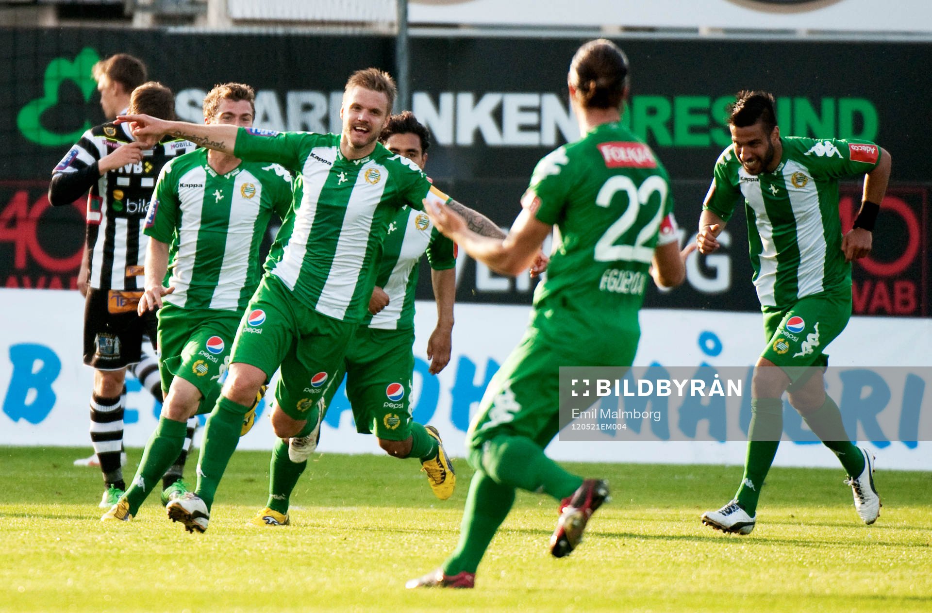 Andreas Dahl, Hammarby. Jubel. 1-1