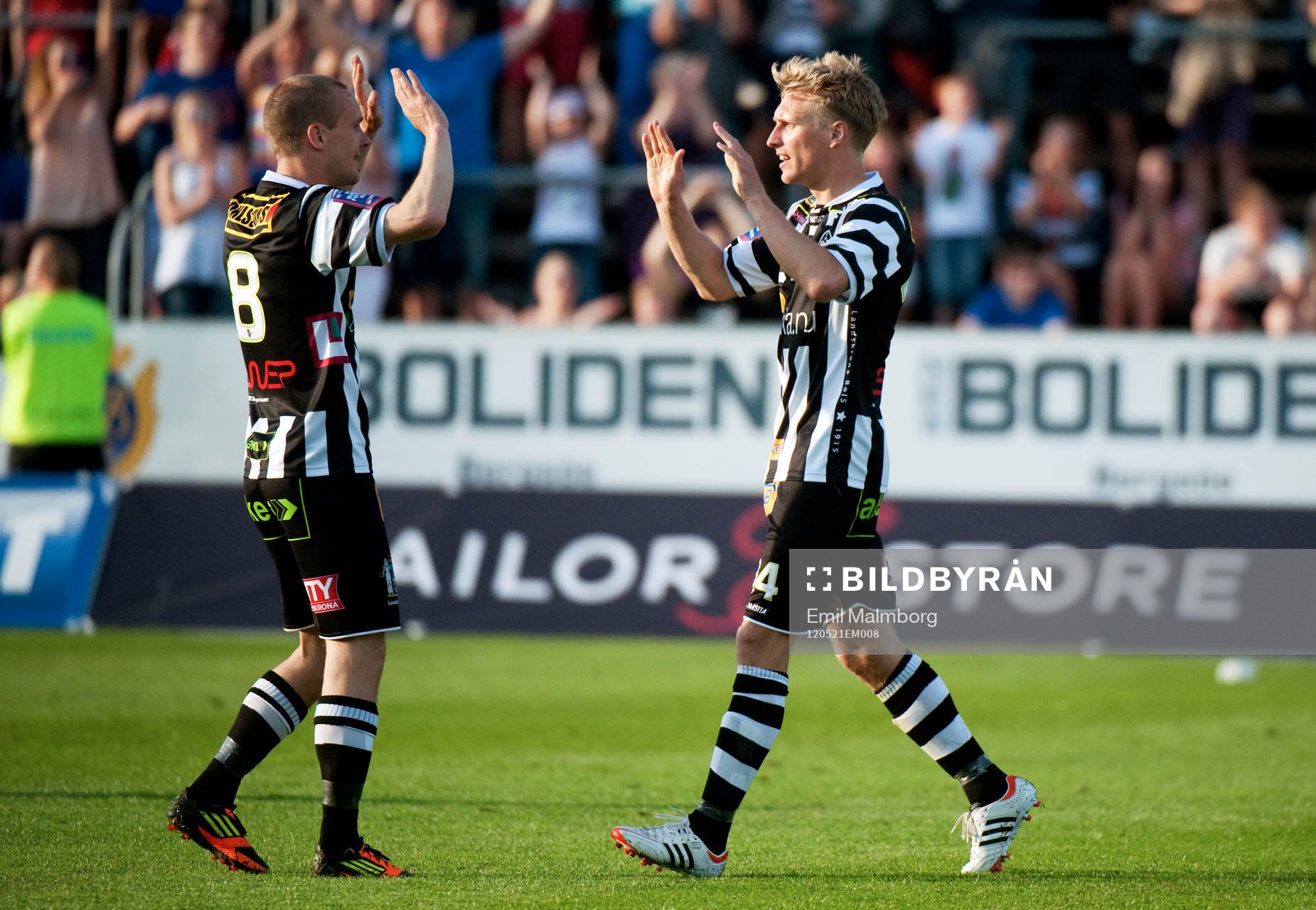 Thomas Raun, Landskrona. Jubel vid 1-0