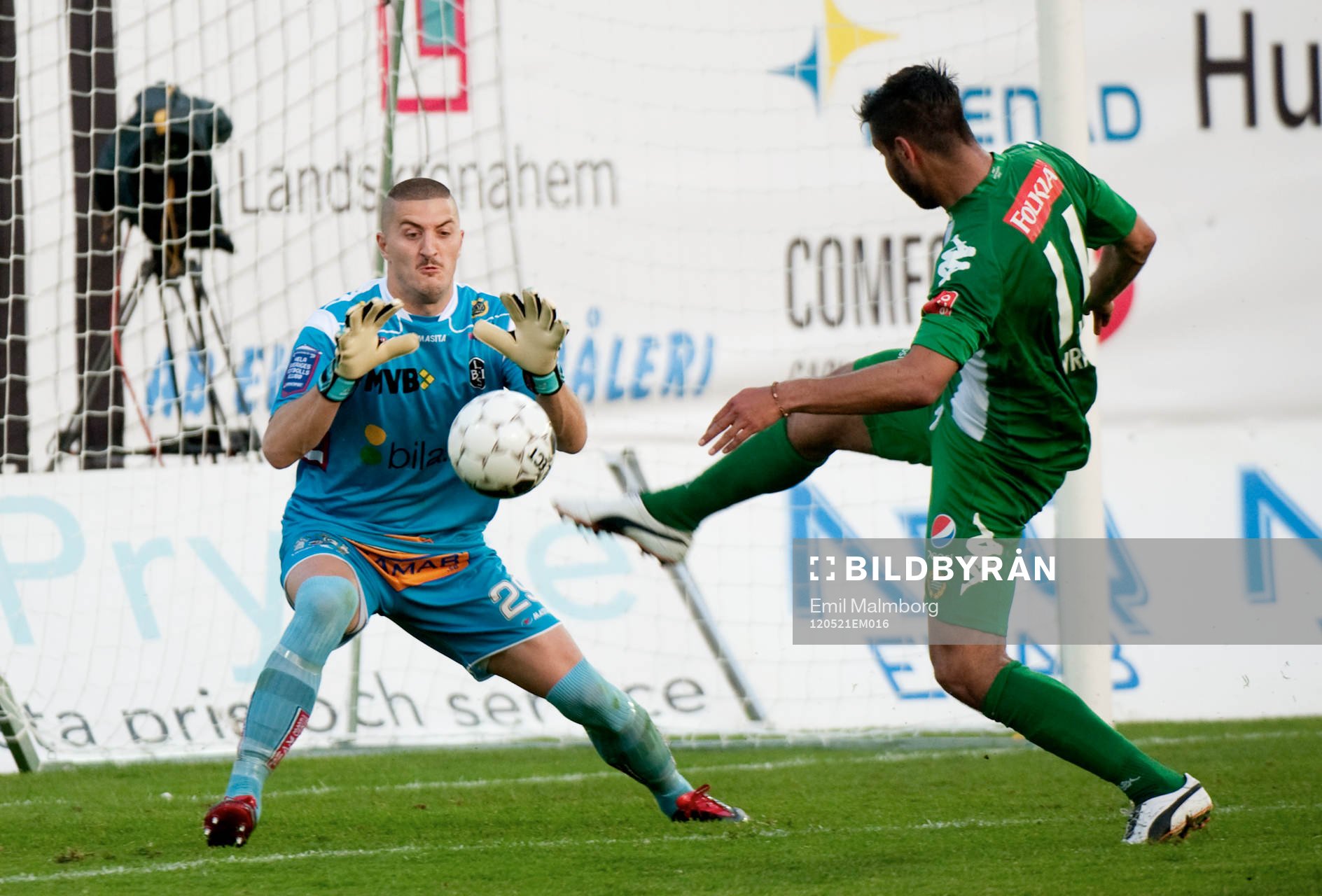 Sinan Ayranci, Hammarby och Ivo Vazgec, målvakt Landskrona