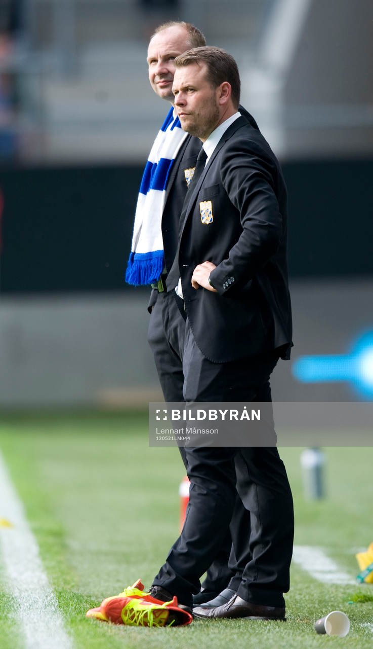 Mikael Stahre, tränare och Håkan Mild, sportchef, IFK